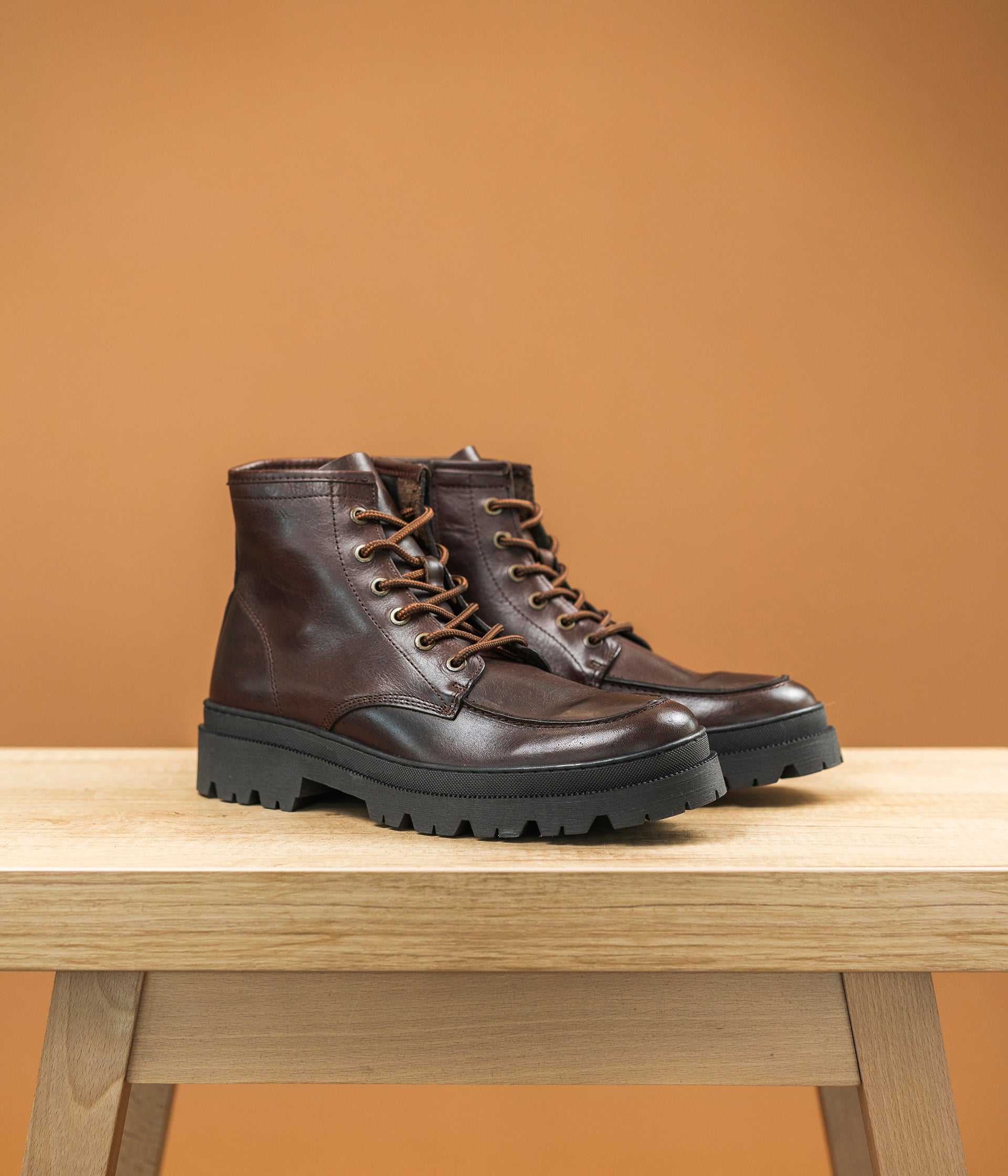 Boots top homme cuir