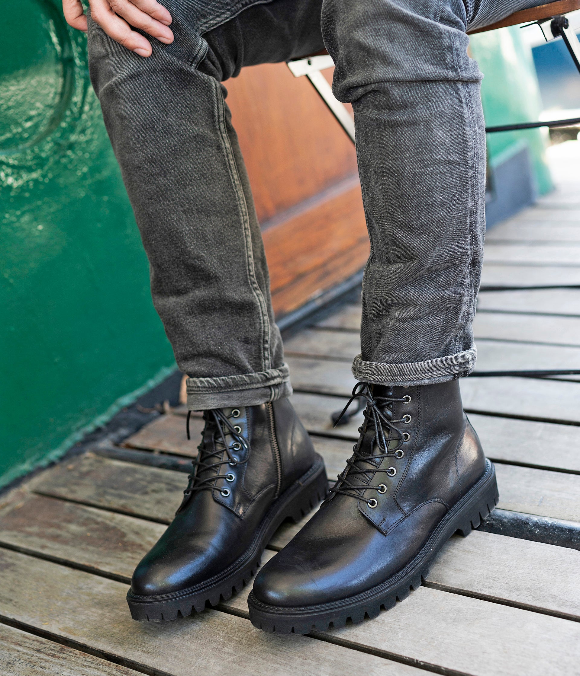 Bottes cuir on sale homme