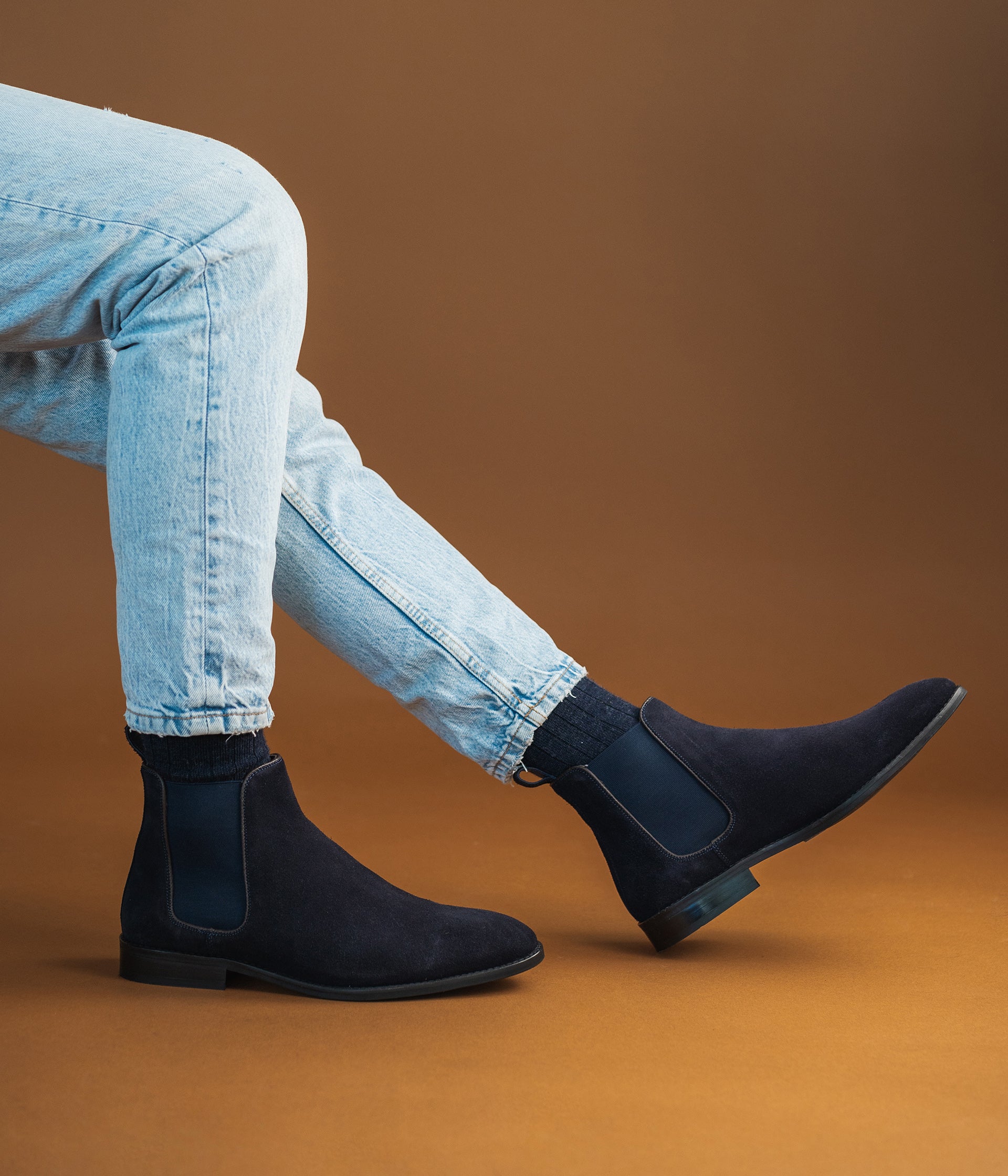 Mens chelsea boots navy shop