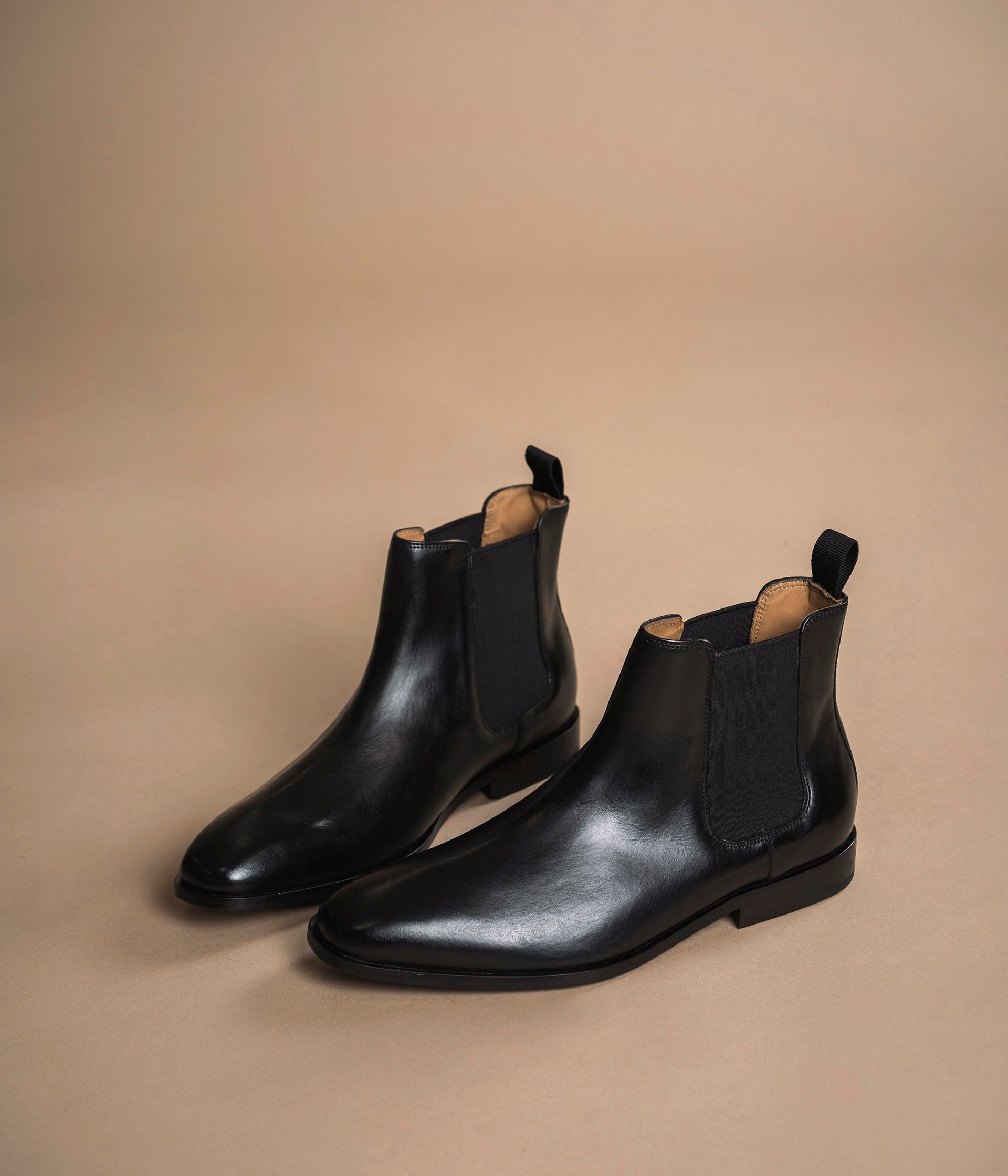 Mens black chelsea boots with buckle on sale