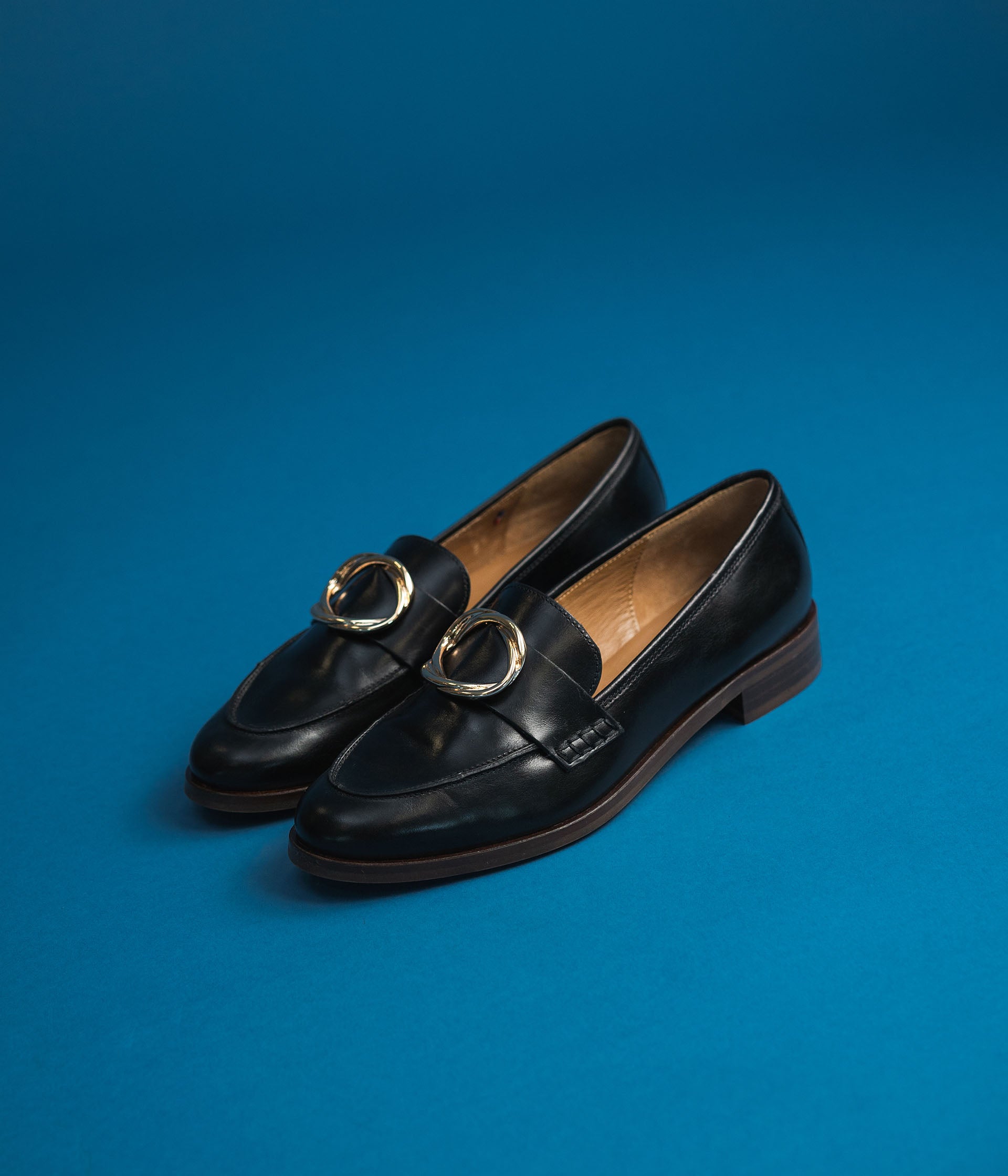Mocassin femme cuir noir hotsell