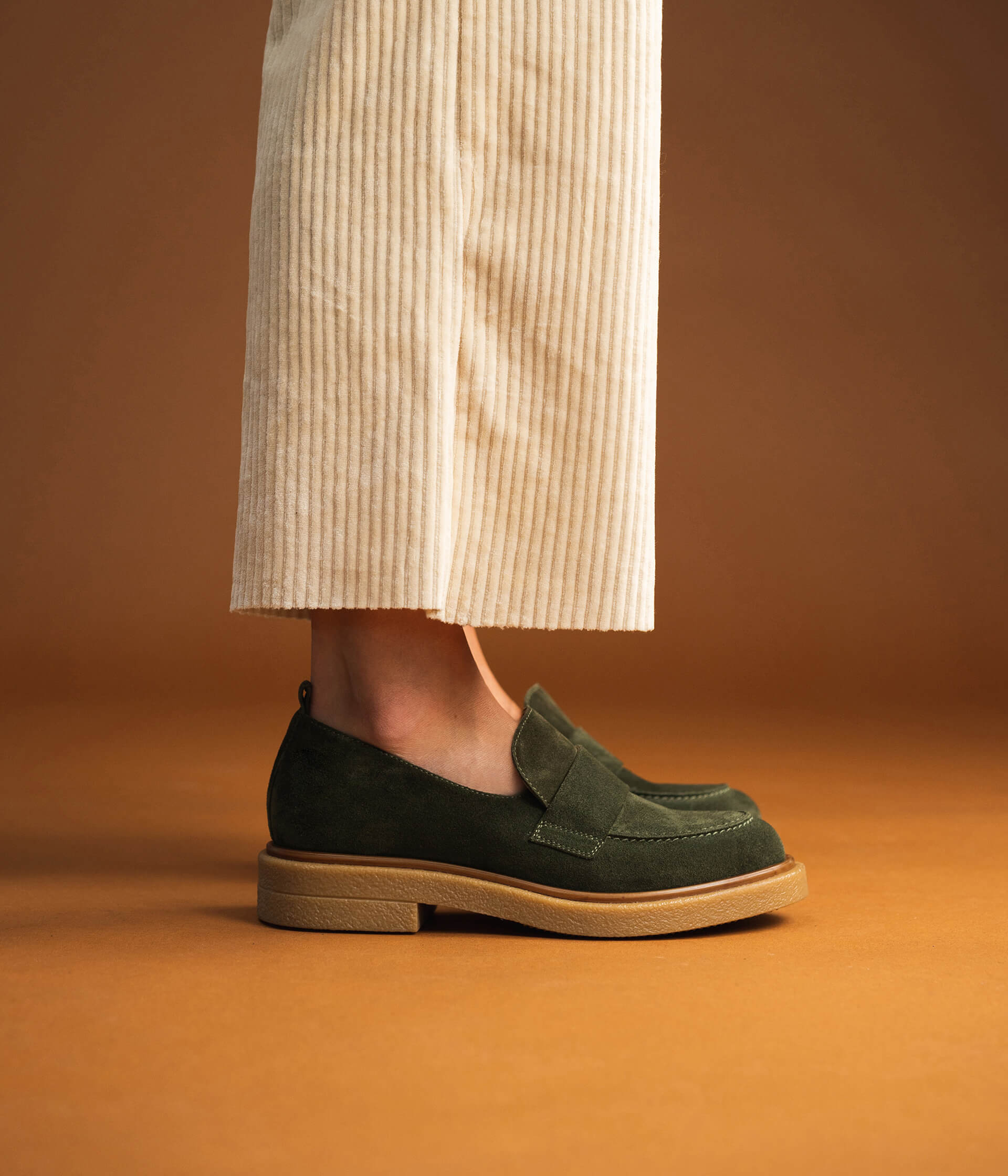 Mocassin vert femme outlet