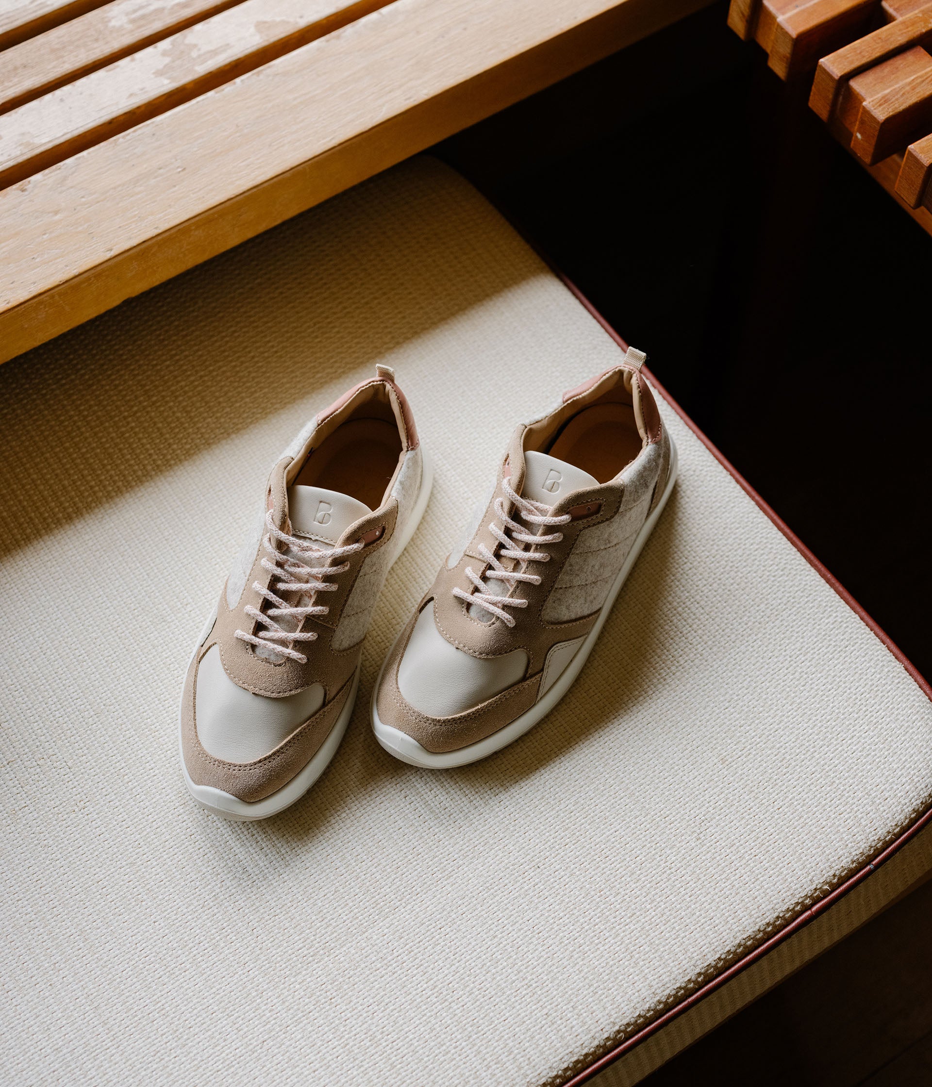 BASKET LINDA BEIGE Baskets Femme Bocage