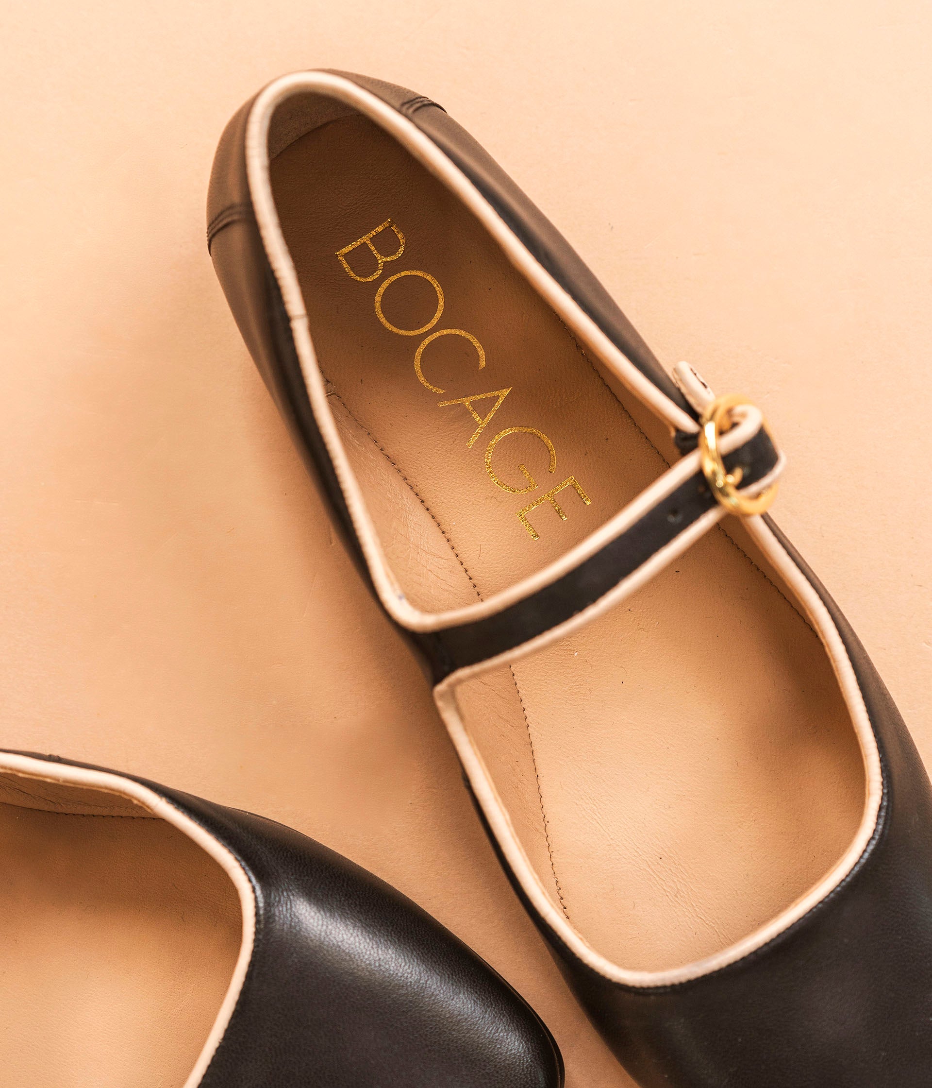 Ballerine en cuir souple shop