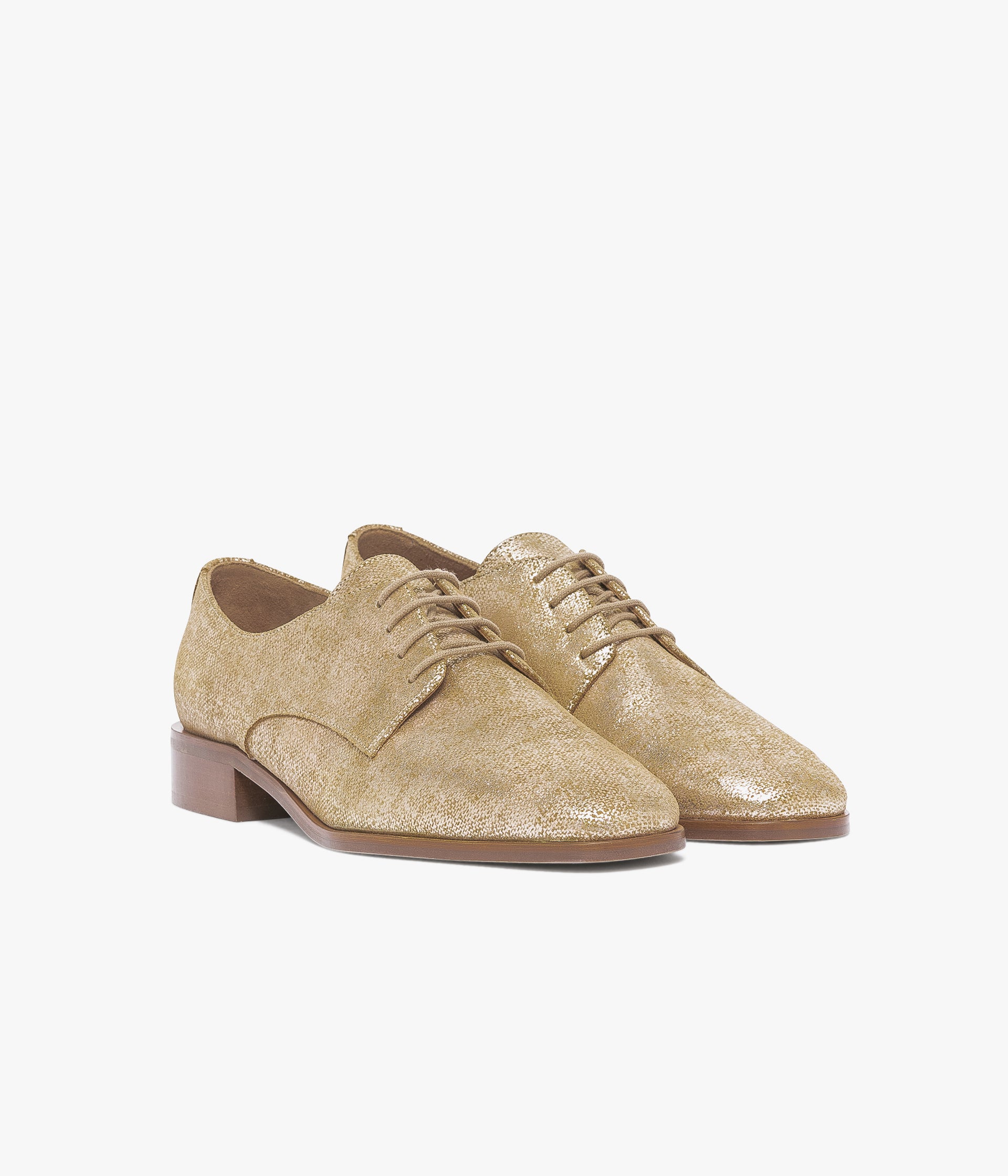 Derbies femme doré discount