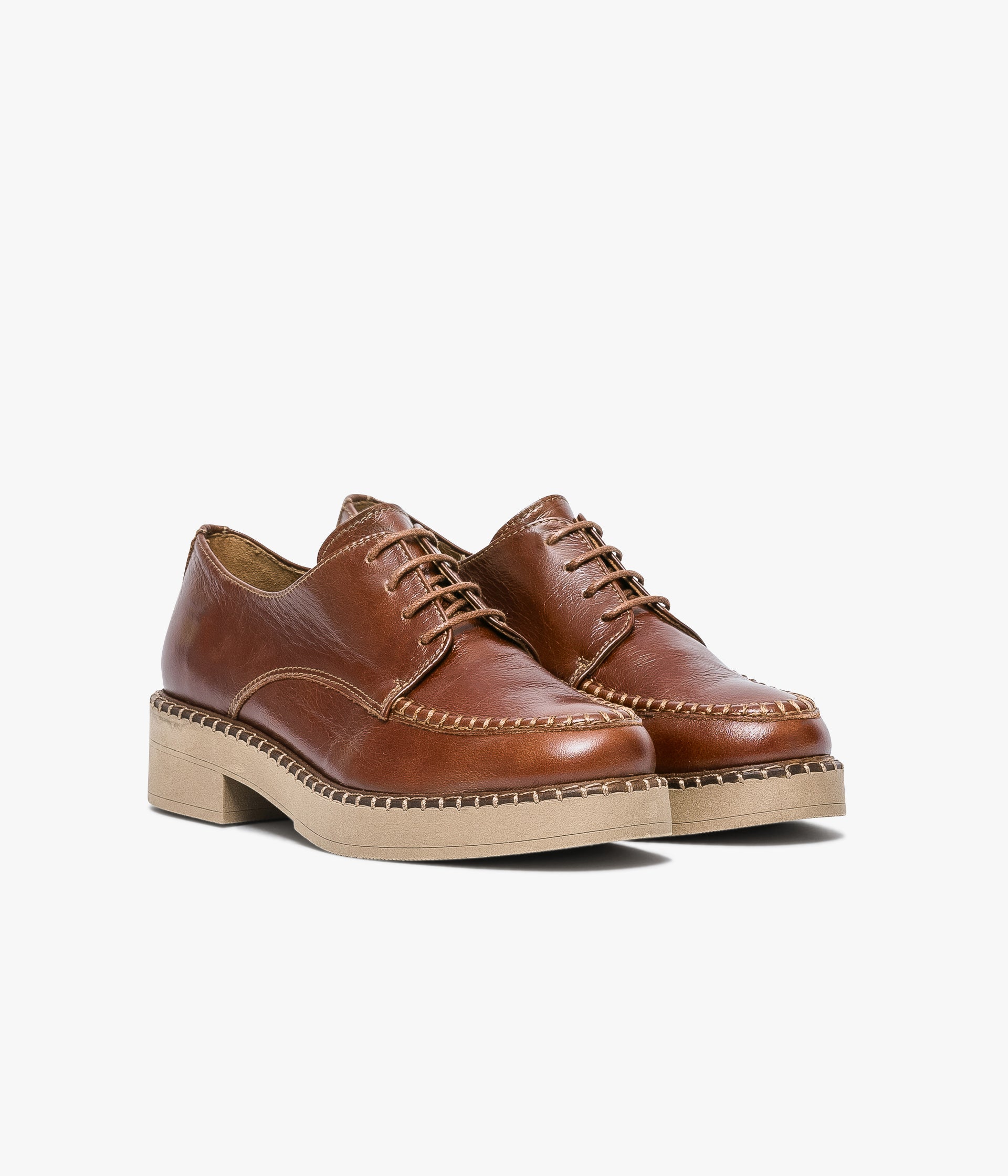 DERBY CHARLENE COGNAC Derbies Mocassins Femme Bocage