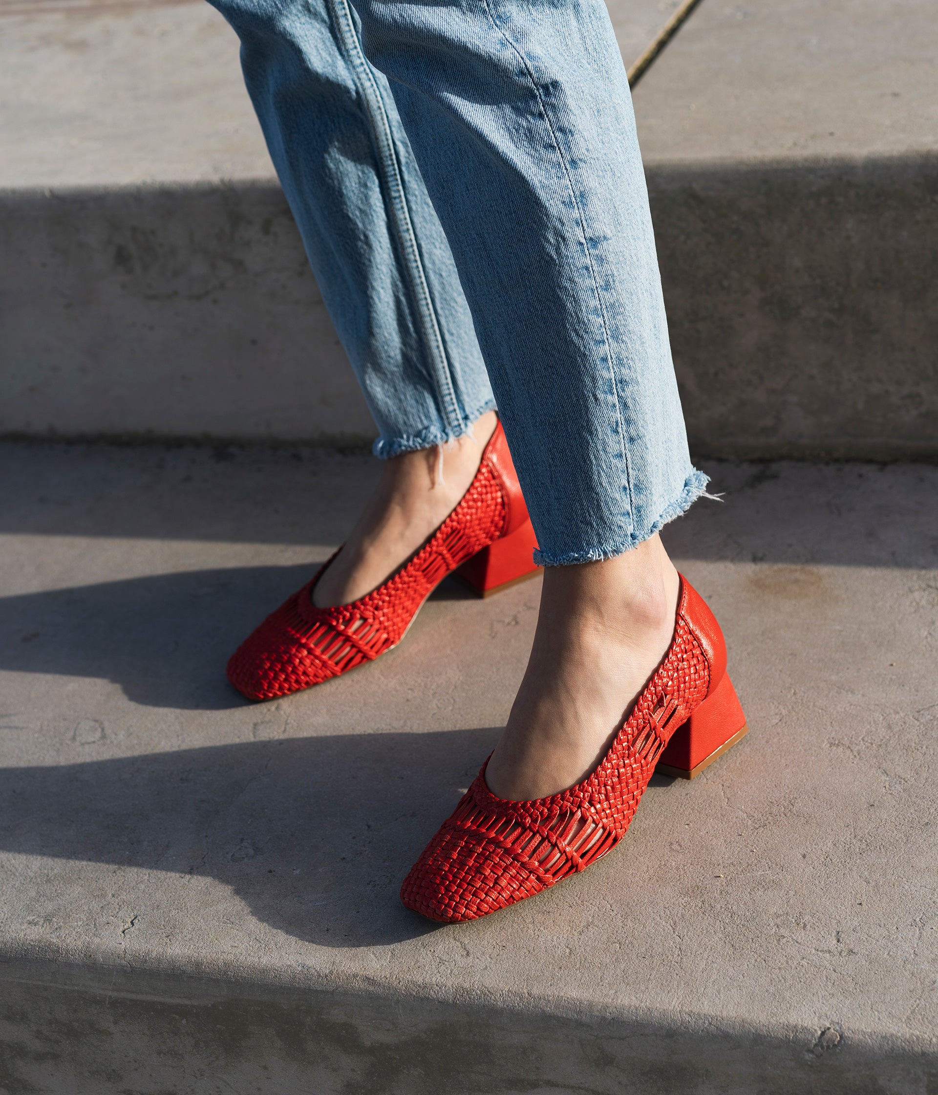 Ballerine hot sale tressée cuir