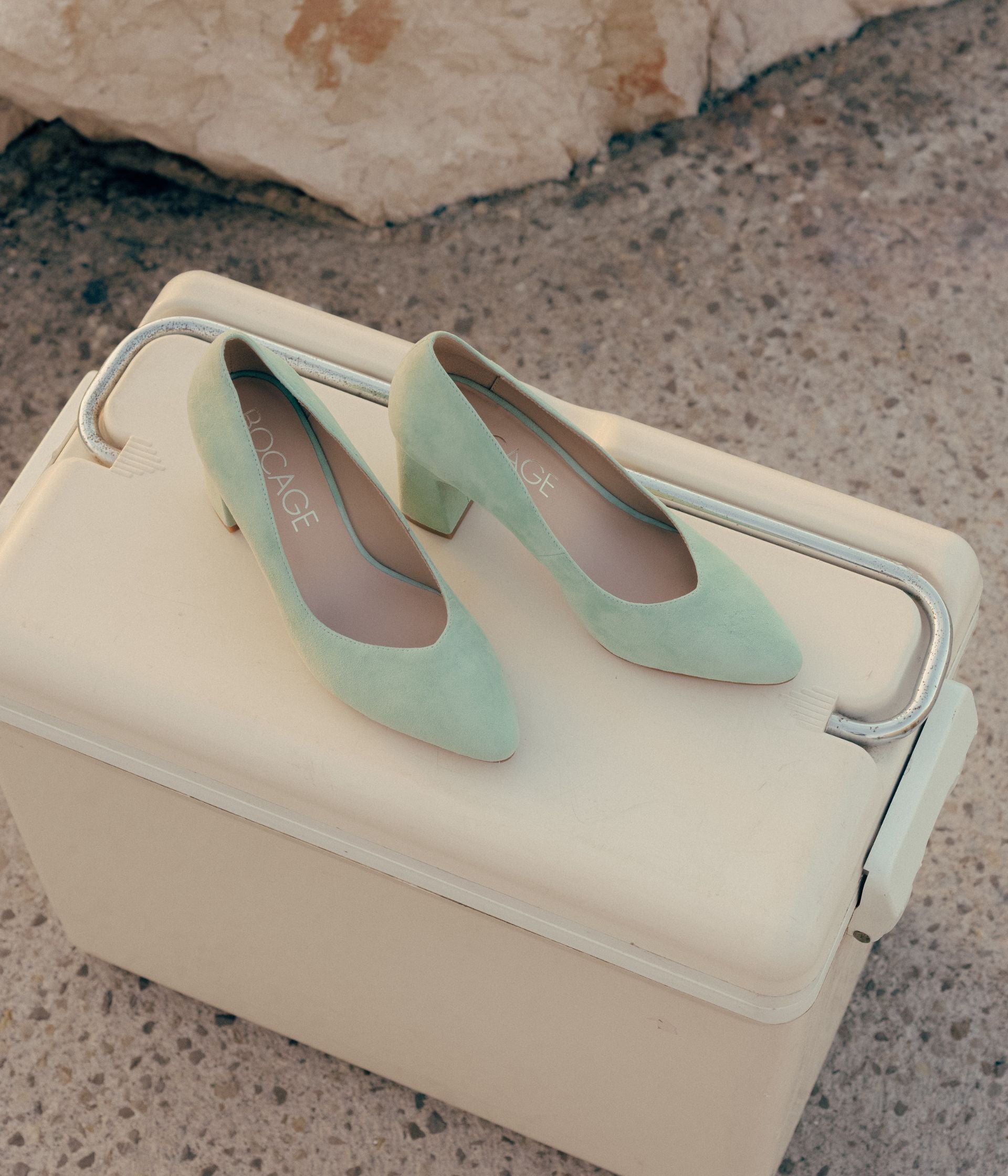ESCARPIN IDALIA VERT Escarpins Slingbacks Femme Bocage