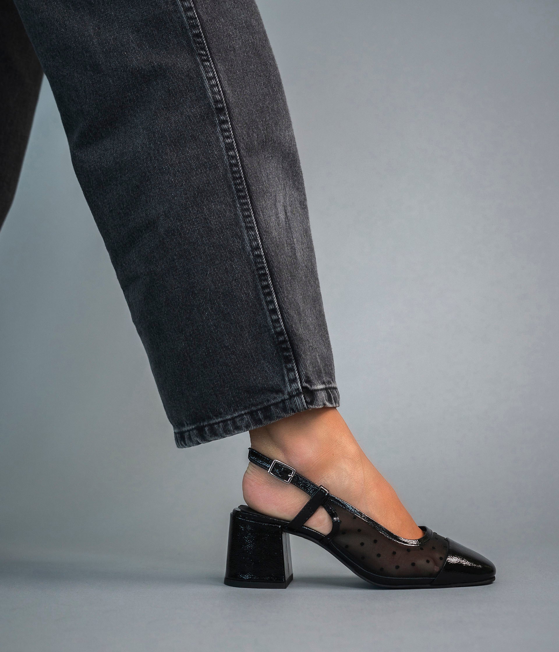 ESCARPIN SLING BACK DIVINA NOIR Escarpins Slingbacks Femme Bocage