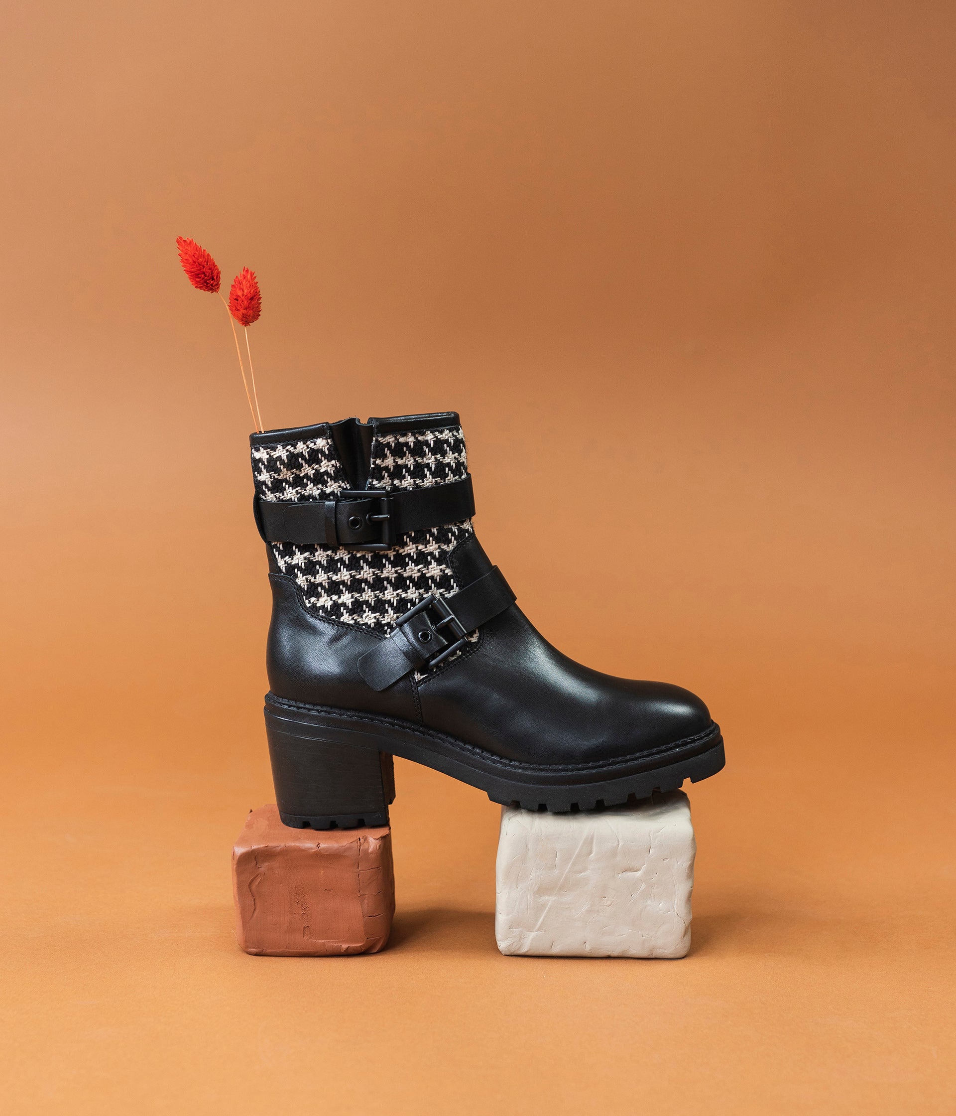 Bottines femme top semelle crantée