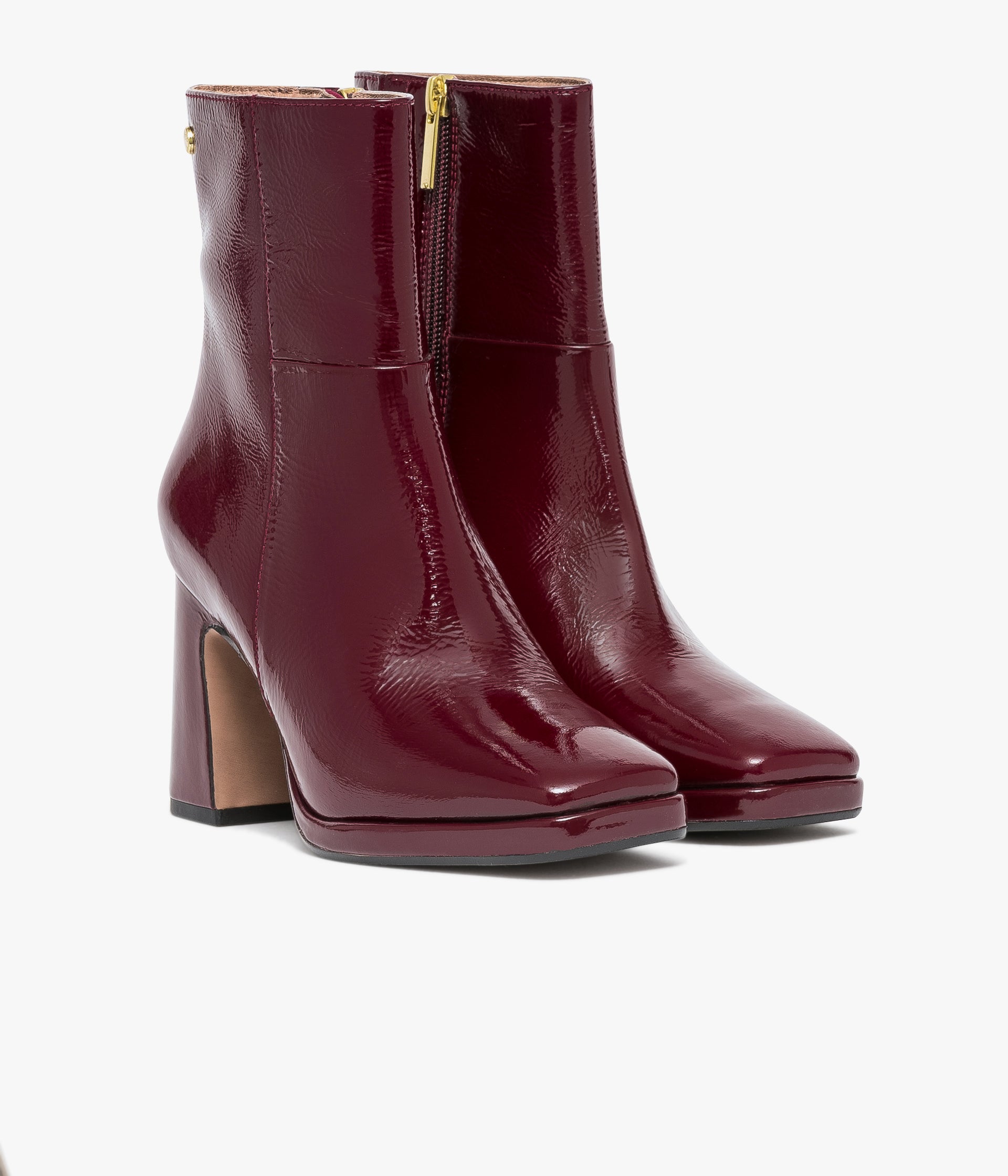 Bottines a talon rouge vernis new arrivals