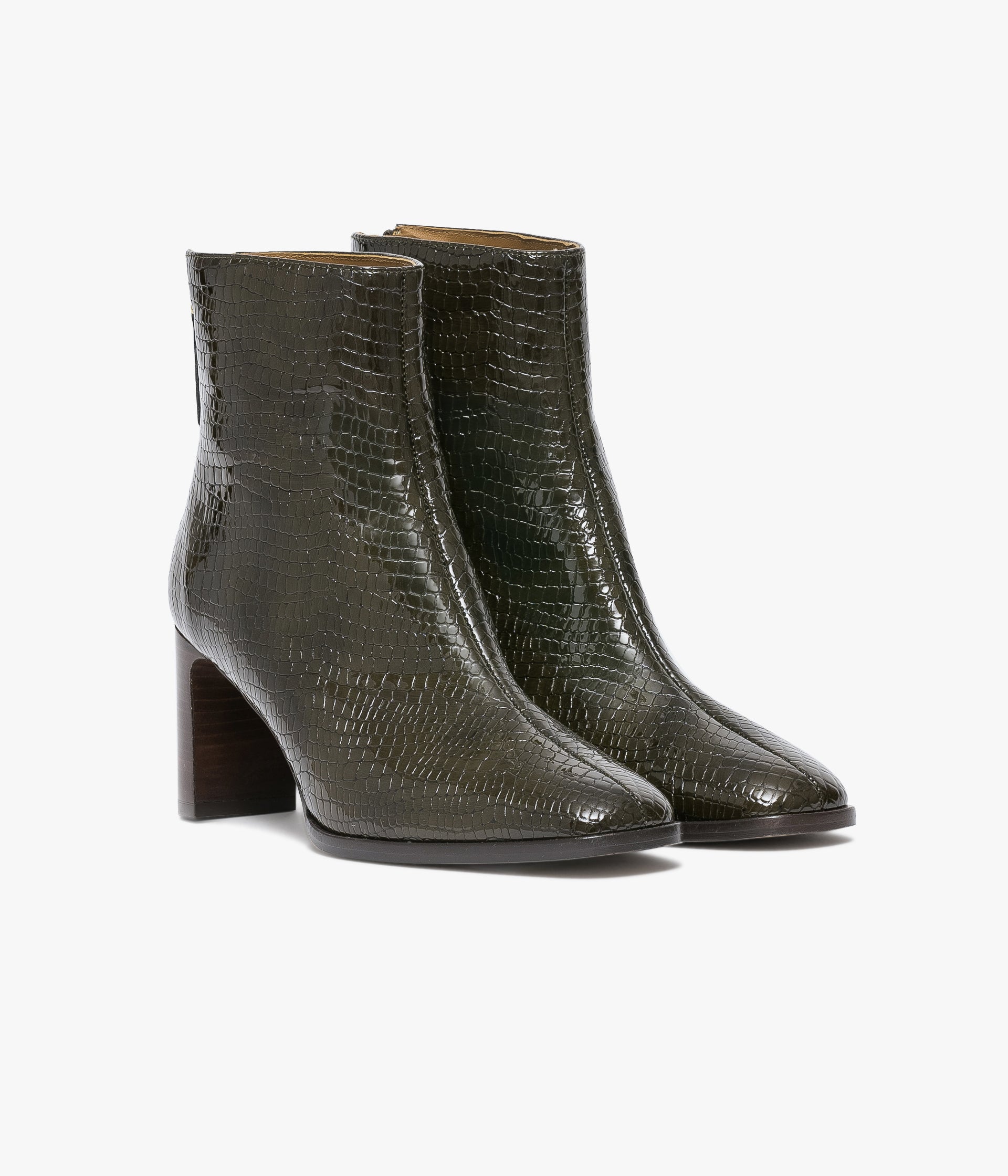 BOOTS ESTHER VERT OLIVE Boots talon Femme Bocage