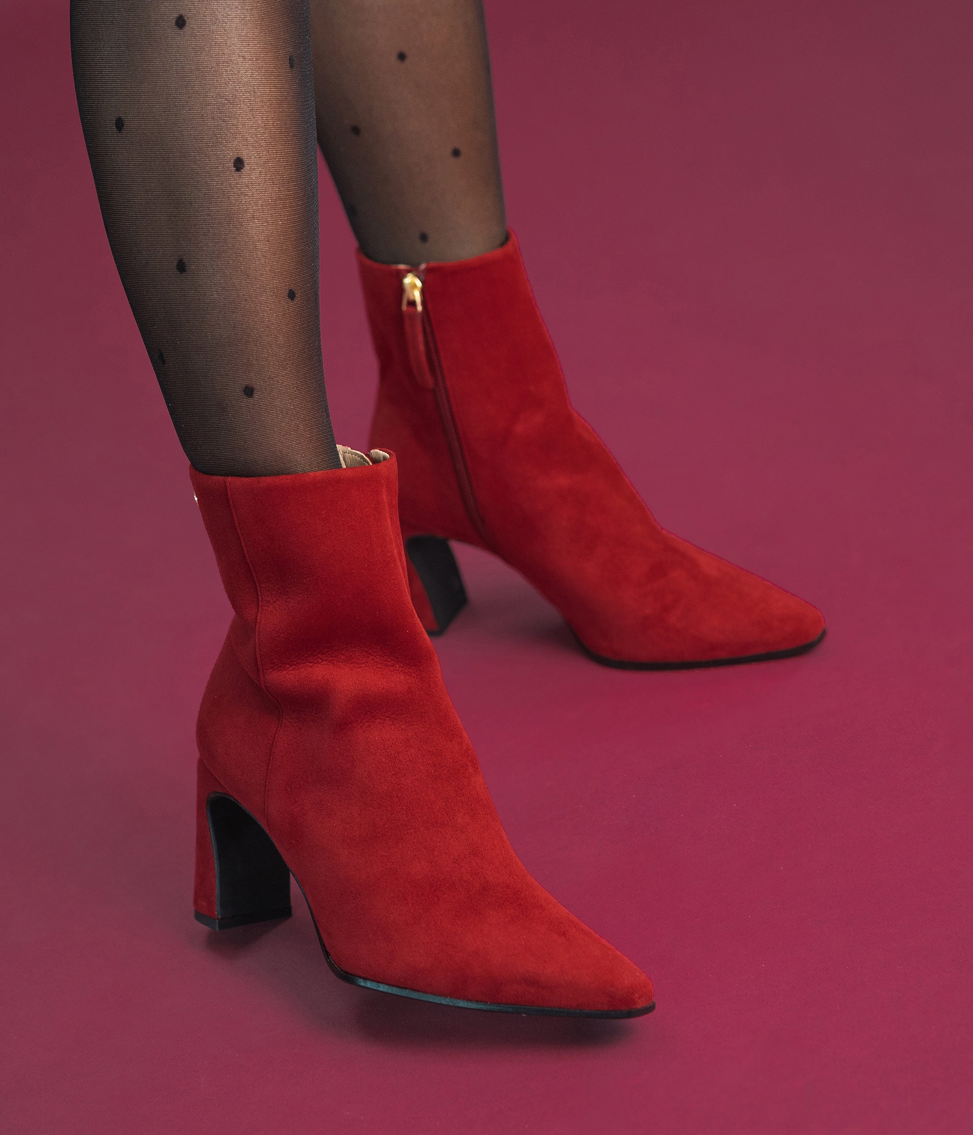 Boots rouge on sale femme