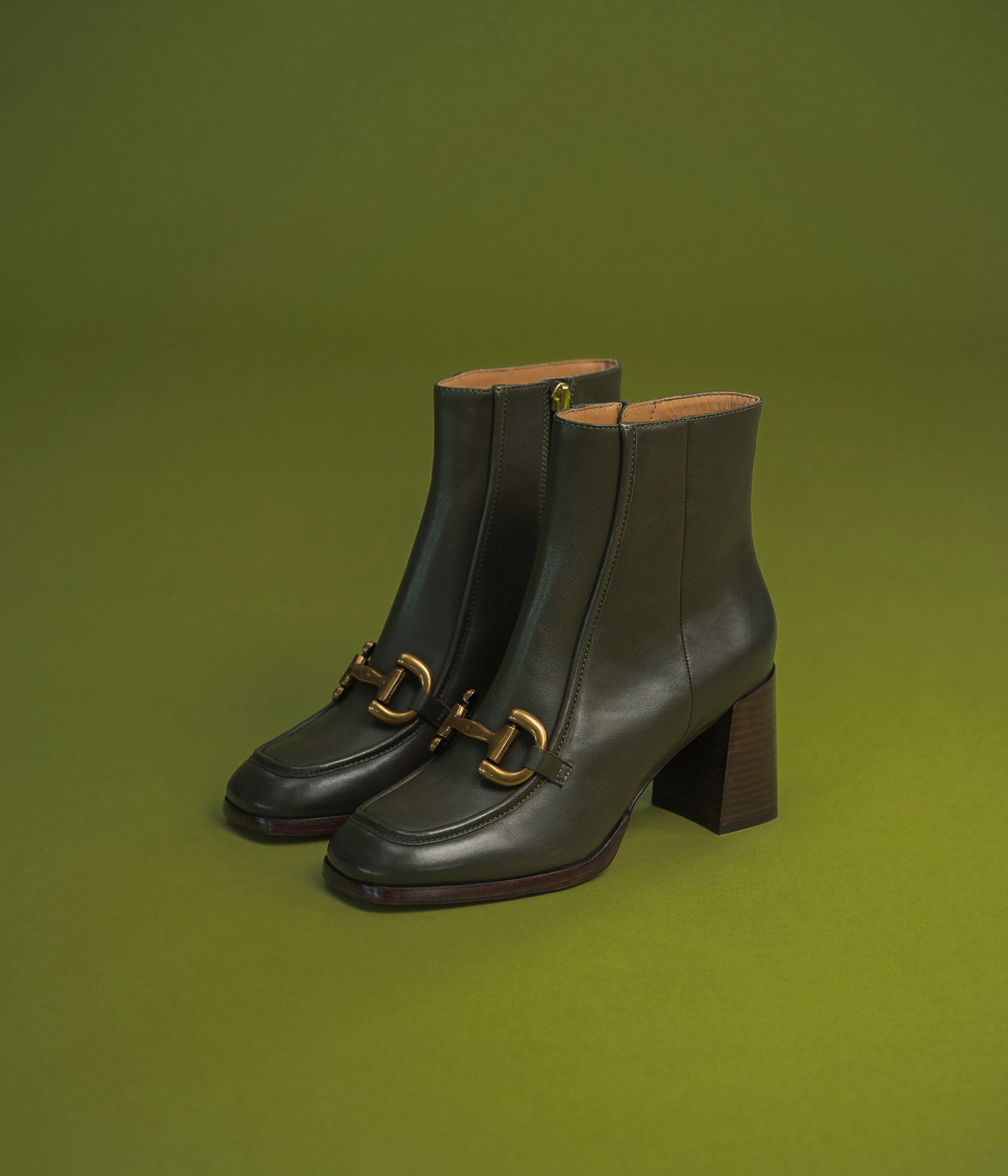 Bottines kaki deals talons