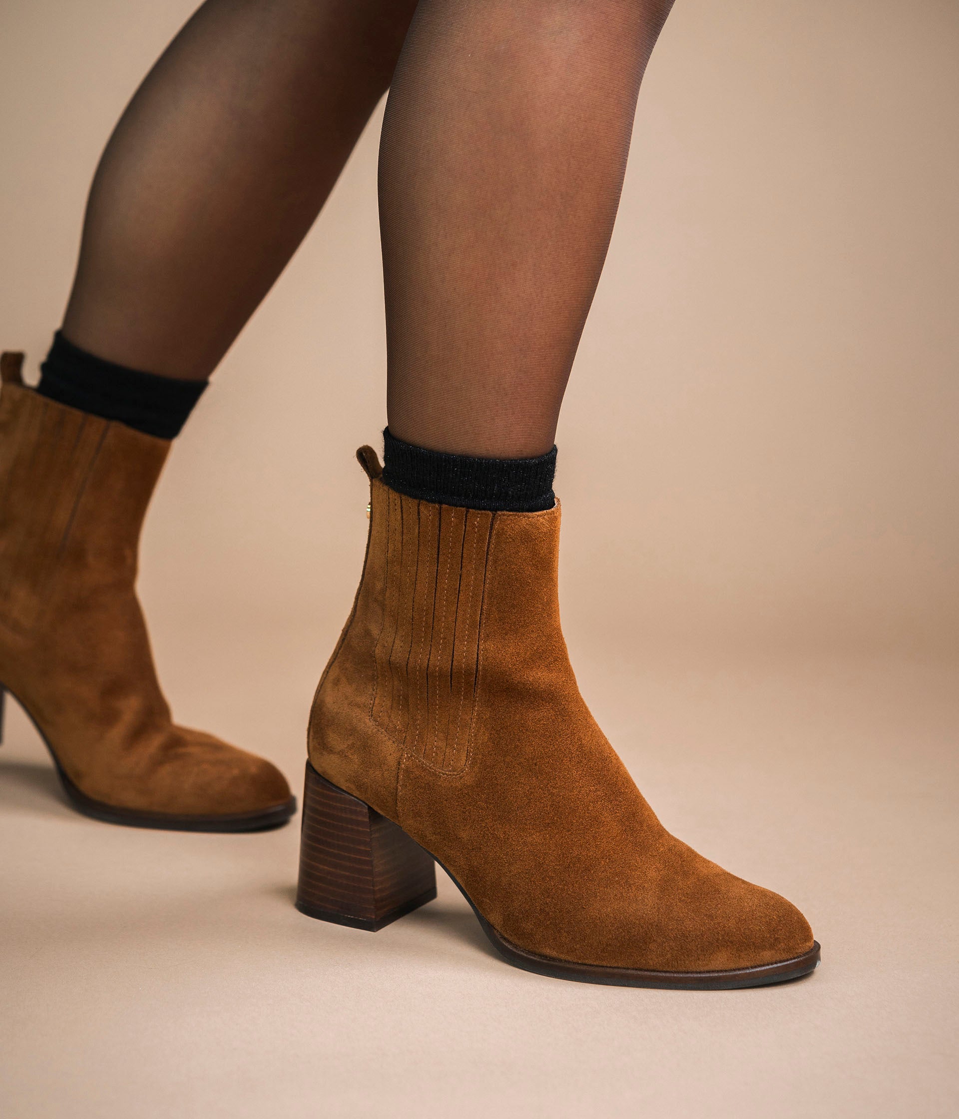 Boots cuir velours femme shop