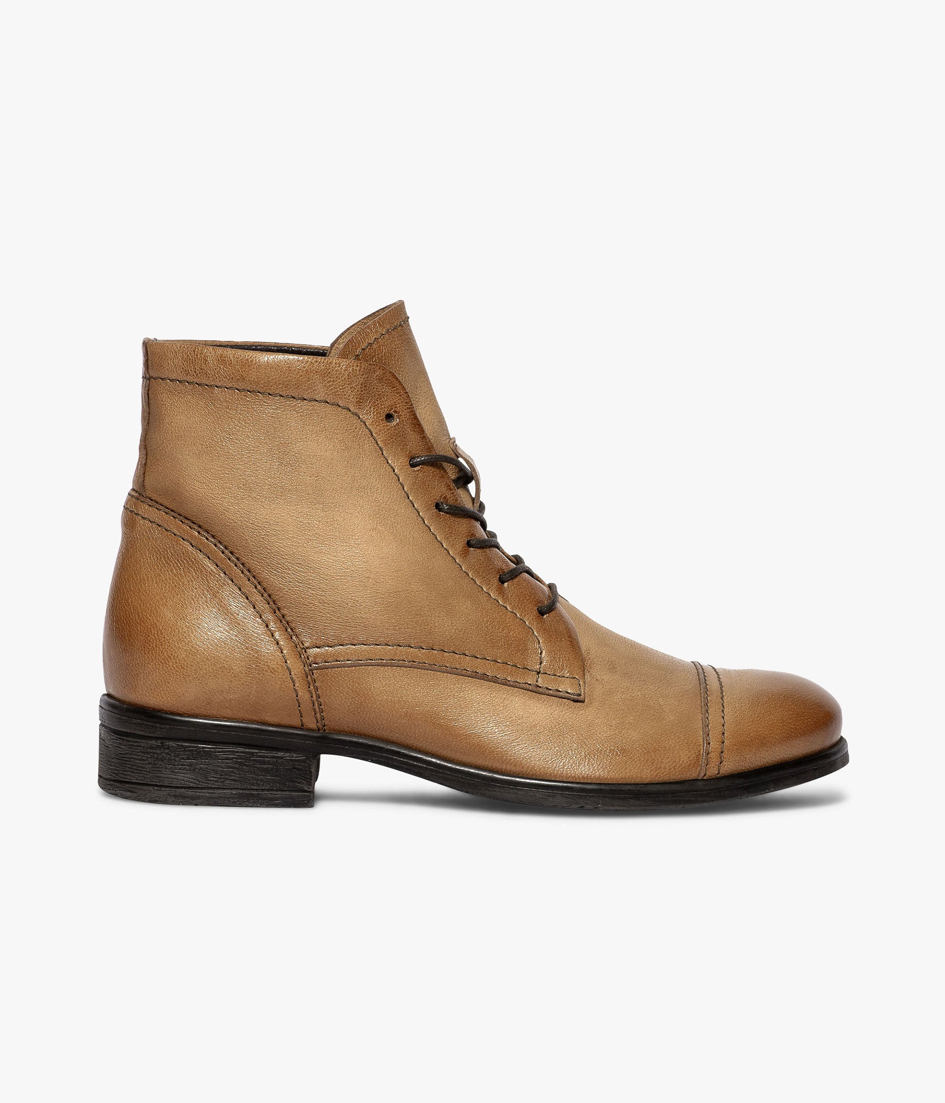 Bottes en cuir camel hot sale femme