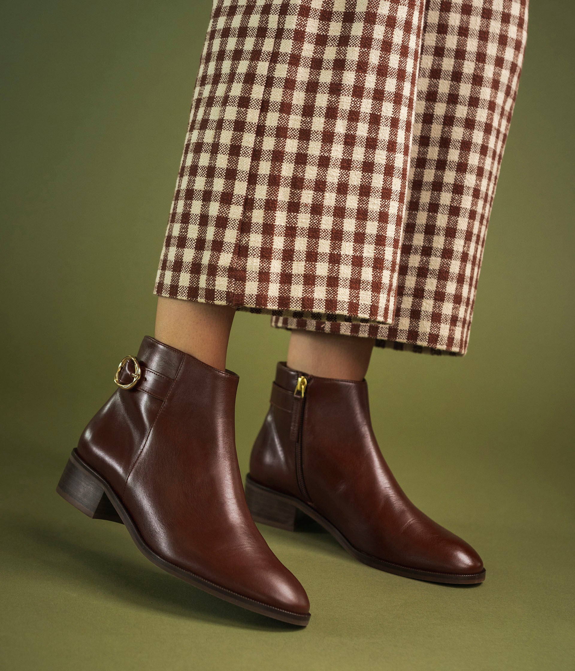LOW BOOTS SIDONIE COGNAC Boots plats Femme Bocage