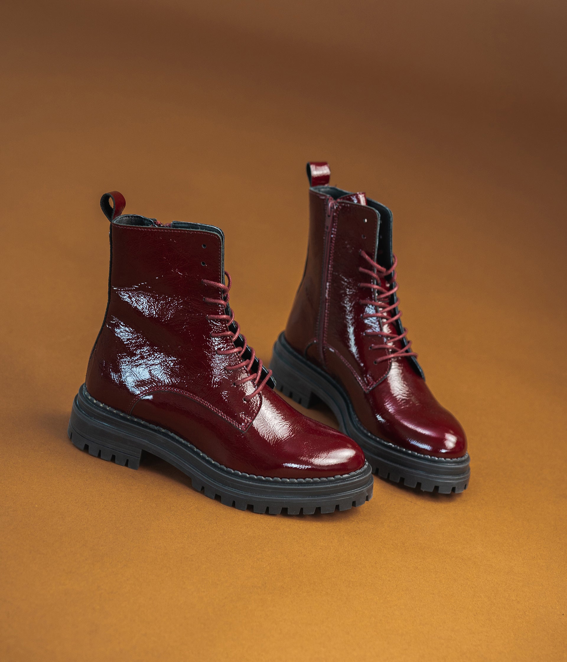 BOOTS KLARINE ROUGE Boots plats Femme Bocage