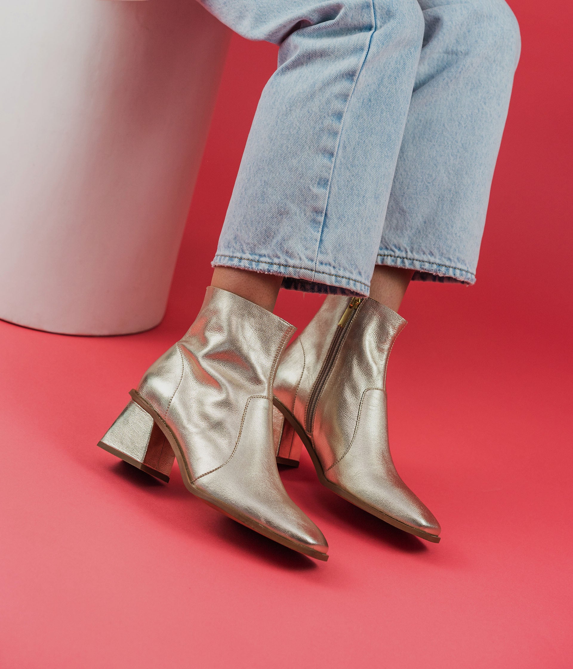 Bottines shop femme dorees