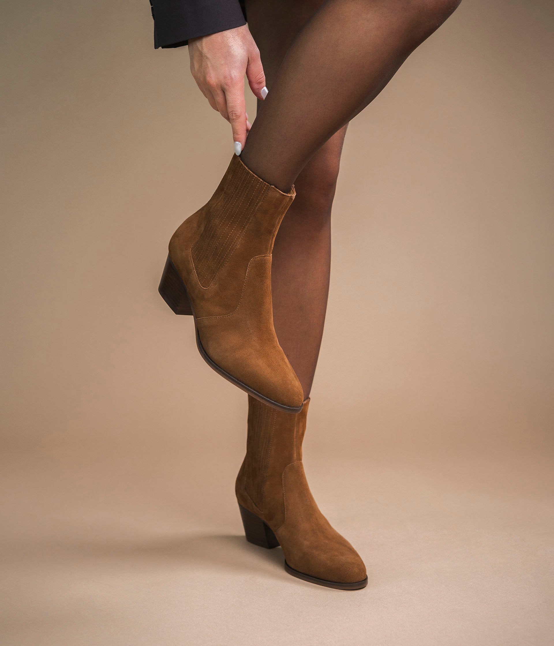 Boots femme hotsell daim noir