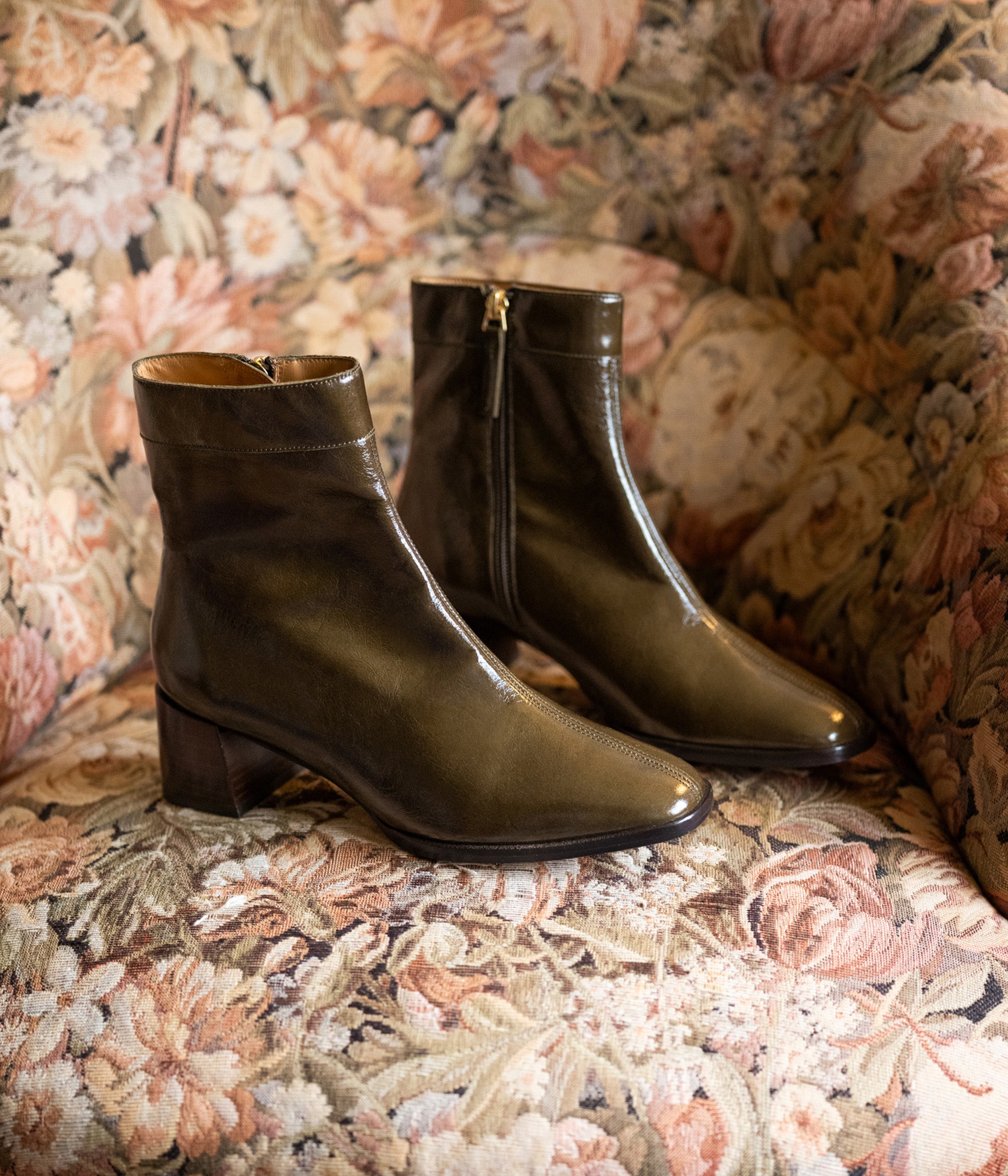 Boots vertes femme outlet