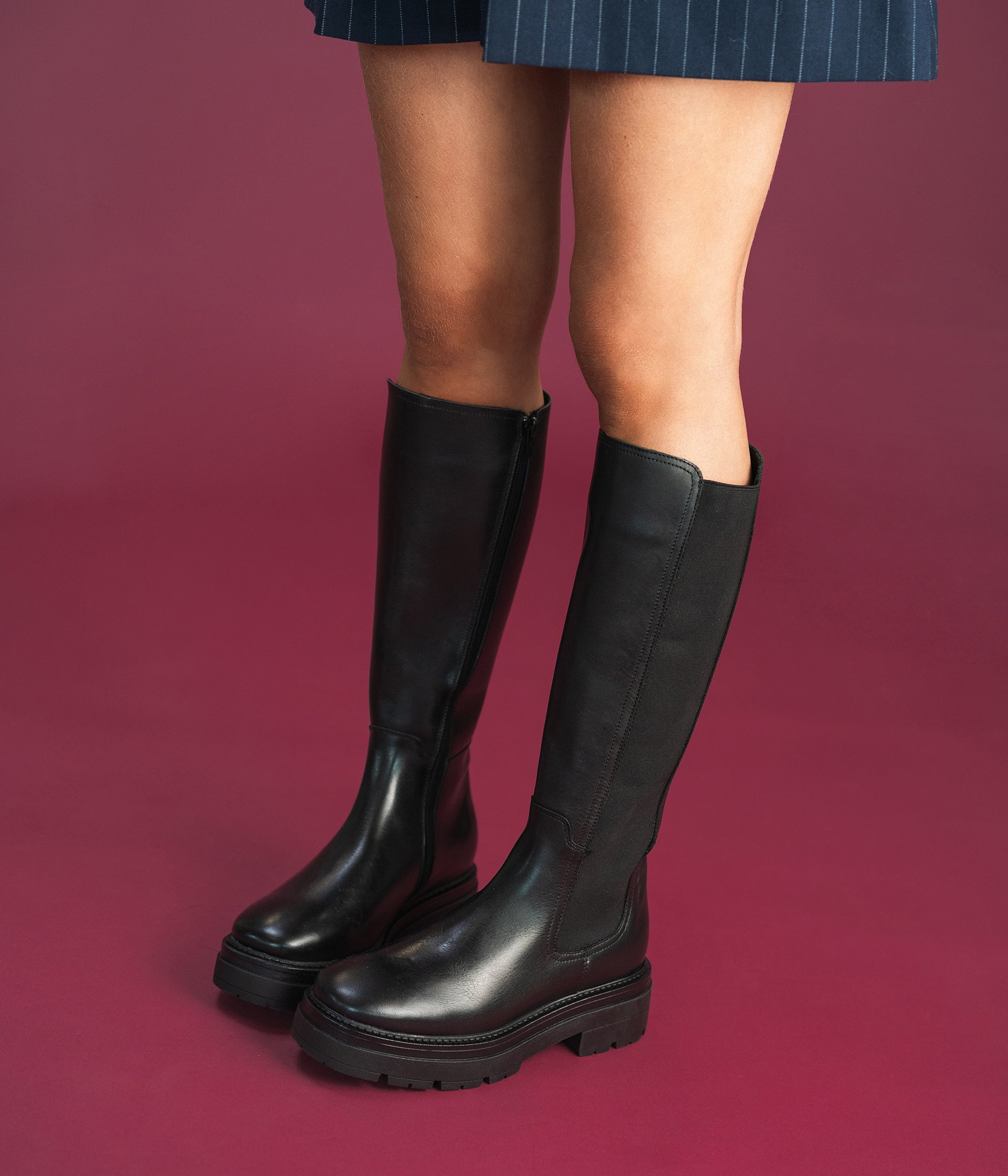 Bottes cuir on sale soldes