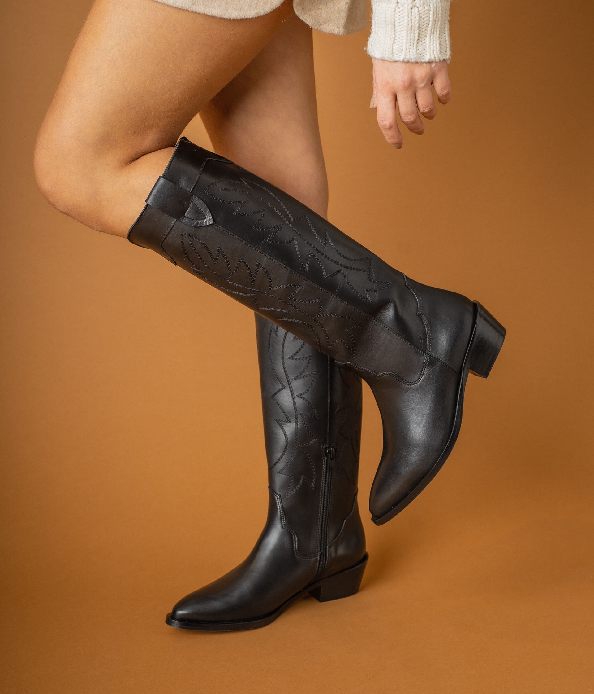 BOTTE SANTIAG NOIR Bottes Femme Bocage