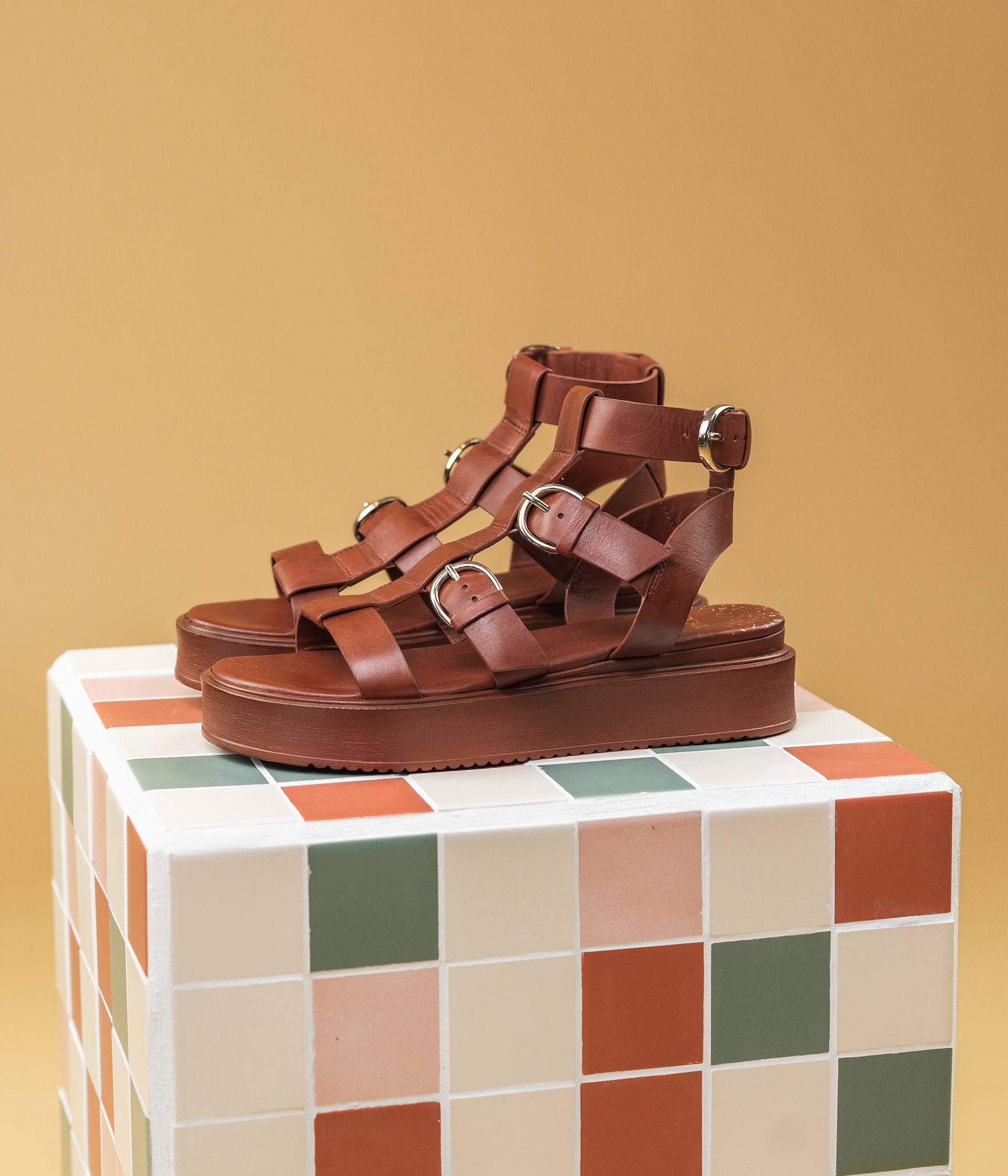 SANDALE RANDA MARRON Sandales compensees Femme Bocage