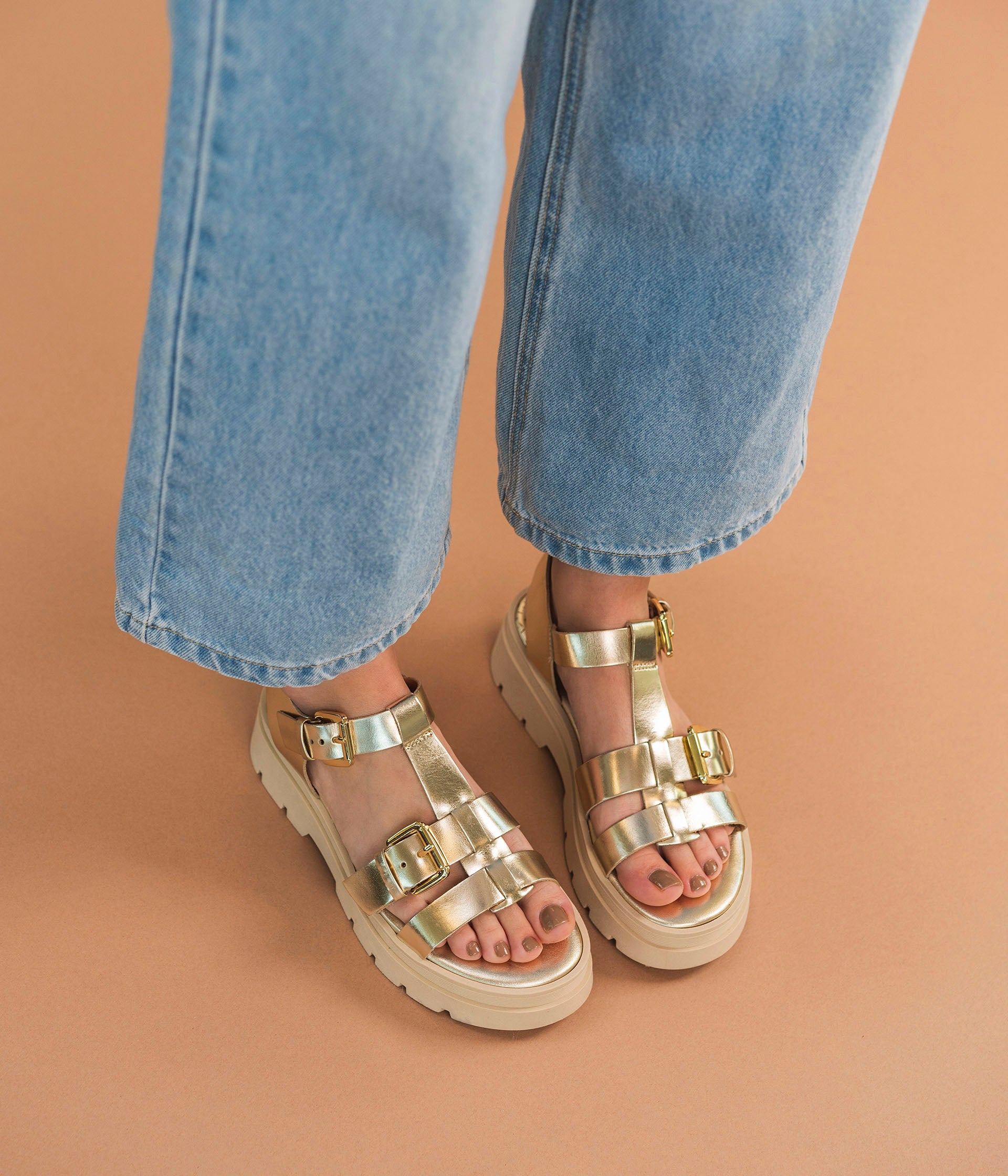 SANDALE JULIA OR Sandales Femme Bocage