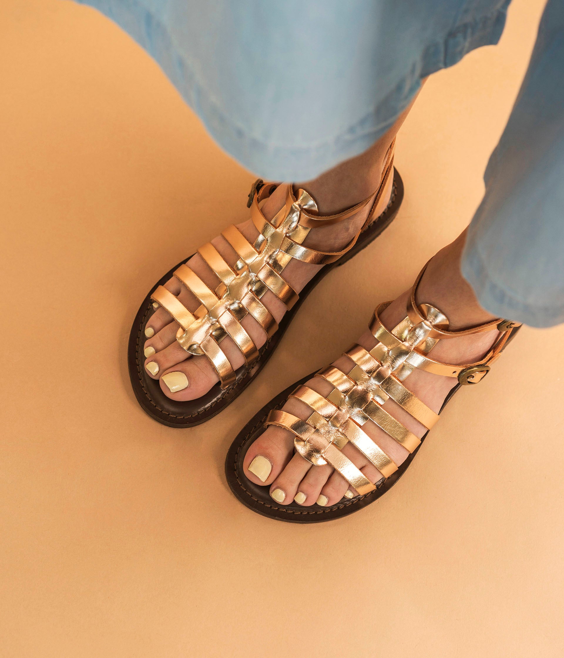 Sandales rose doré new arrivals