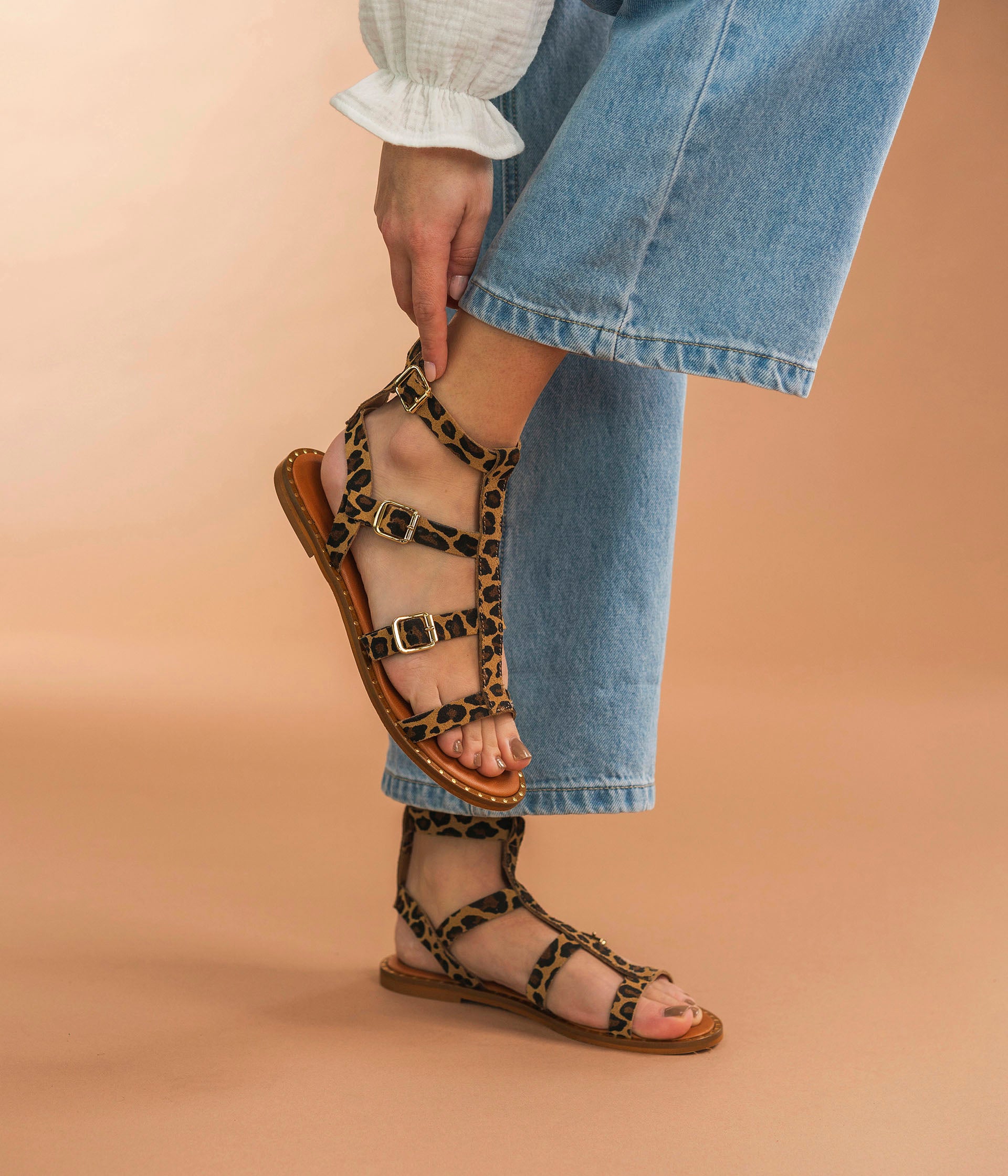 SANDALE GERONIMO LEOPARD Sandales Femme Bocage