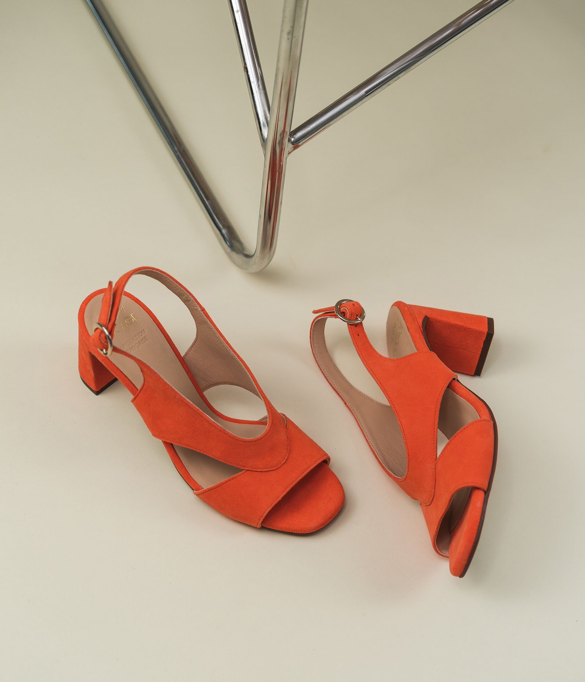 SANDALE POESIE ORANGE Sandales talon Femme Bocage