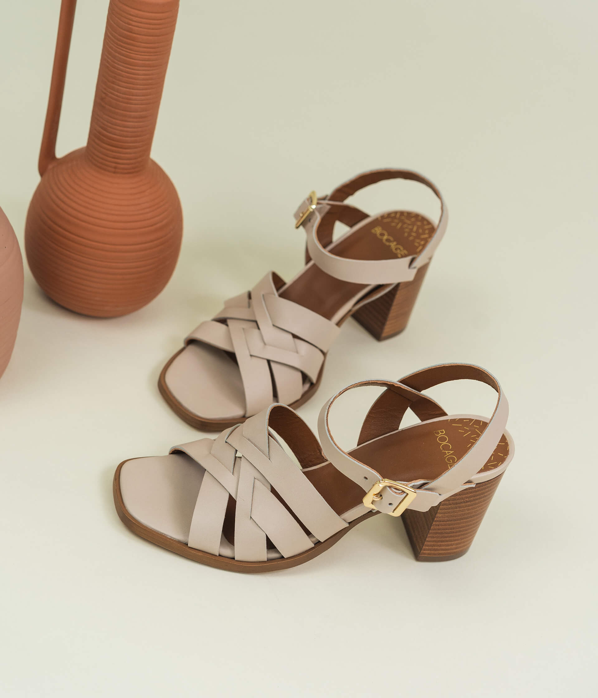 Sandales beige femme clearance