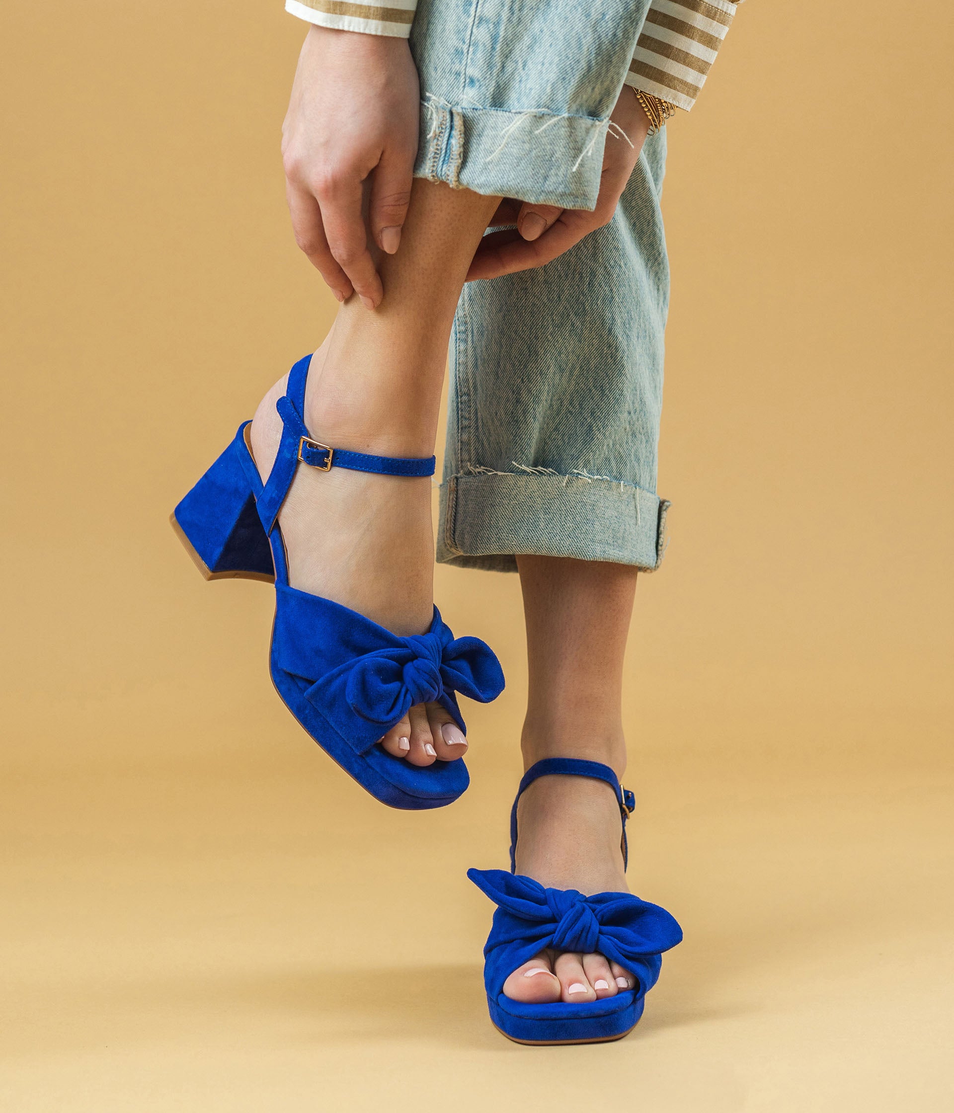Sandales bleues hot sale