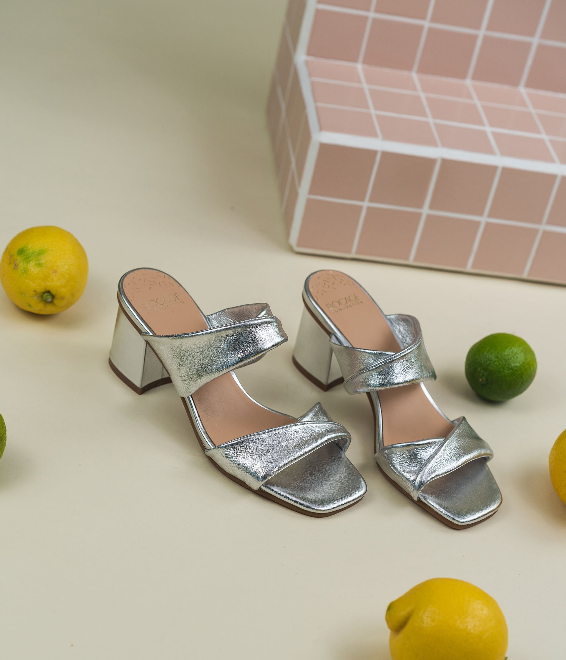 Mules argentees talons 2025