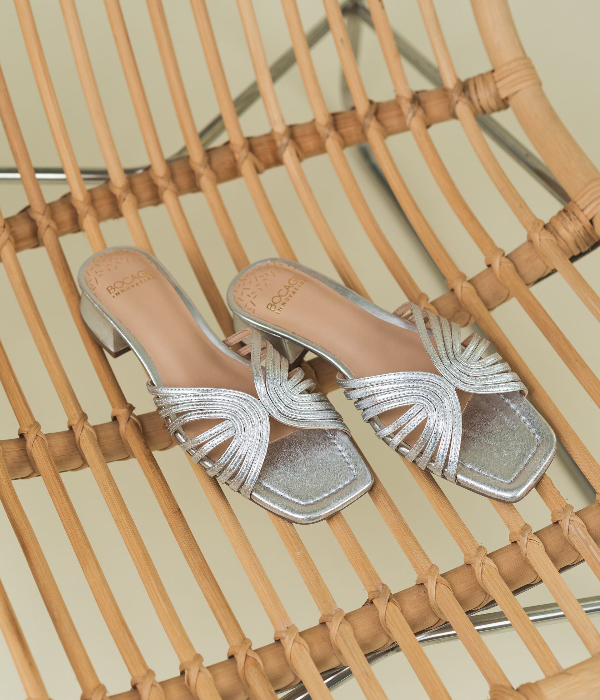 Mules femme argent outlet