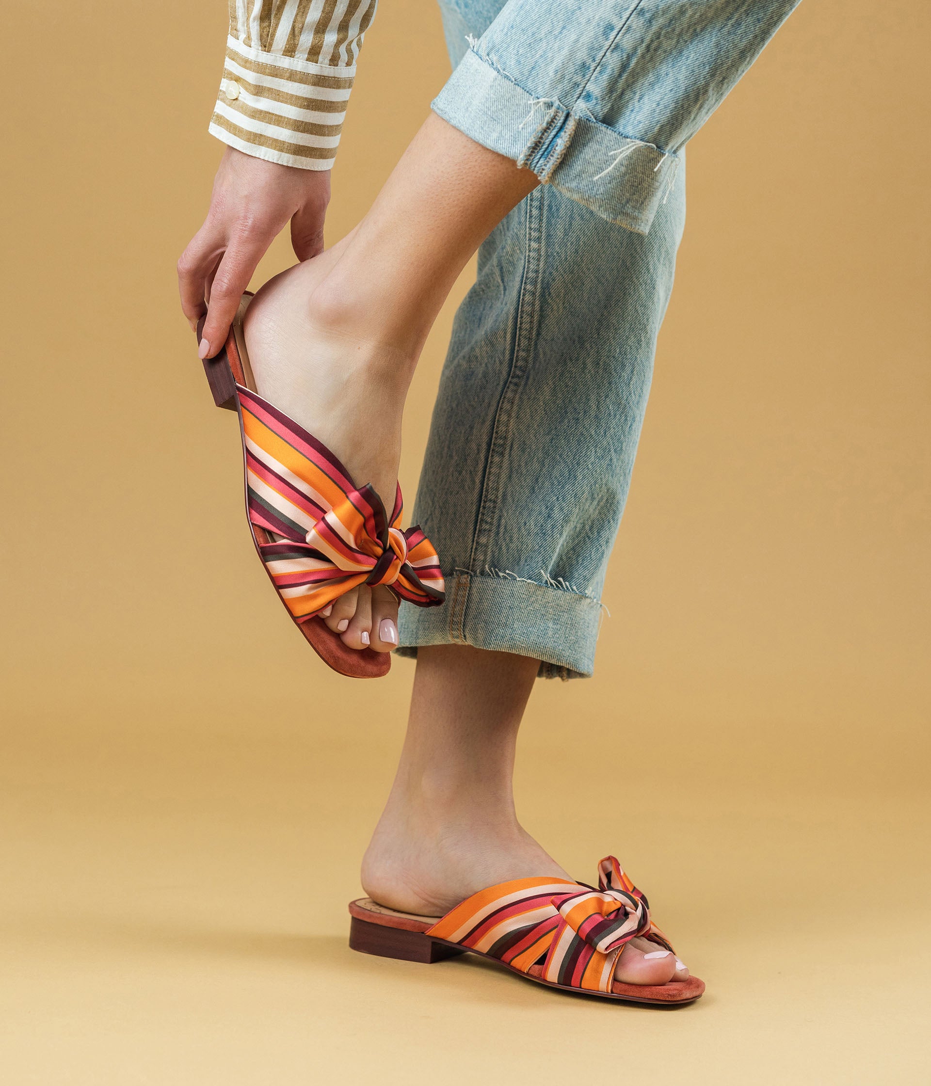 Mules femme shop ferme devant