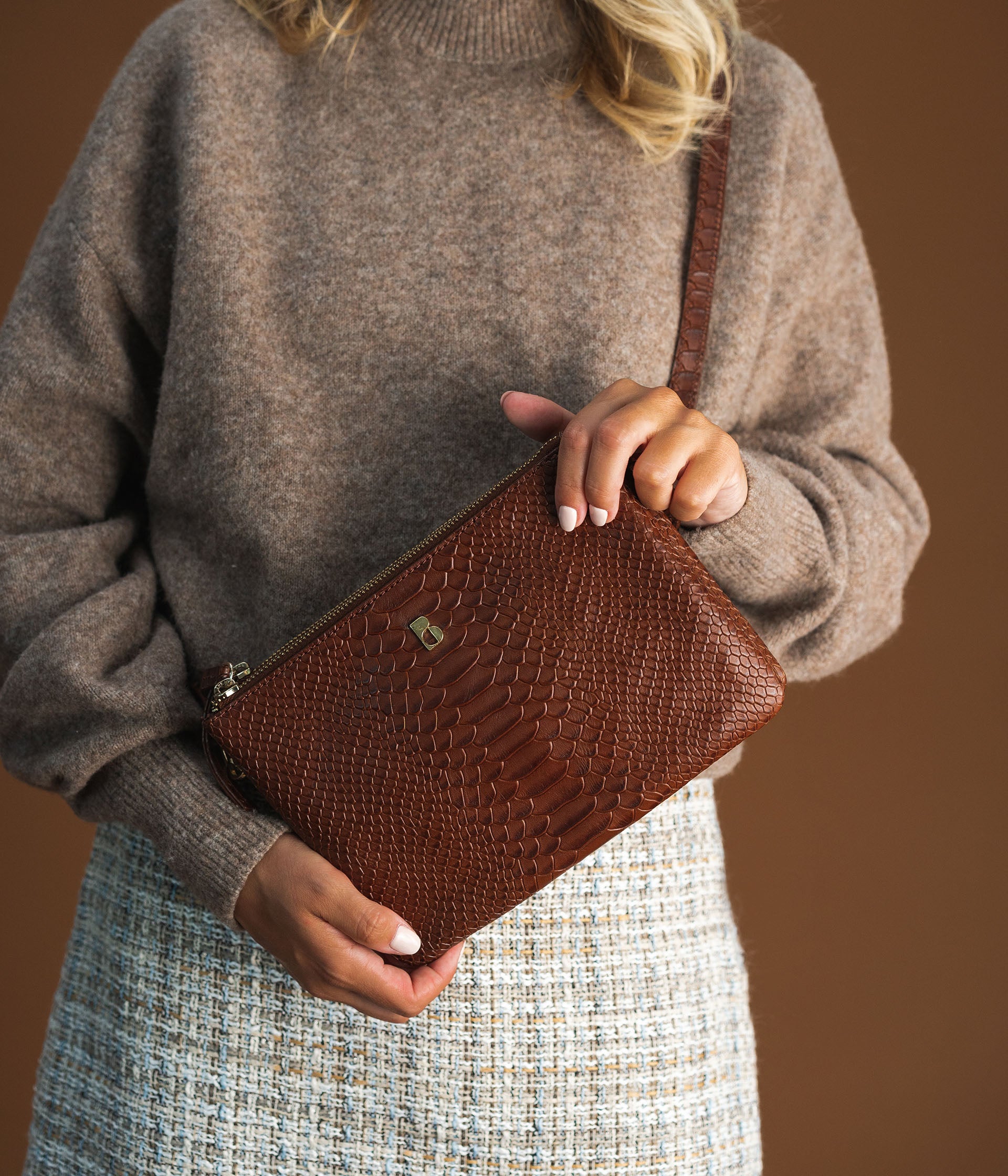 SAC AMOUR COGNAC Petit format Maroquinerie Bocage