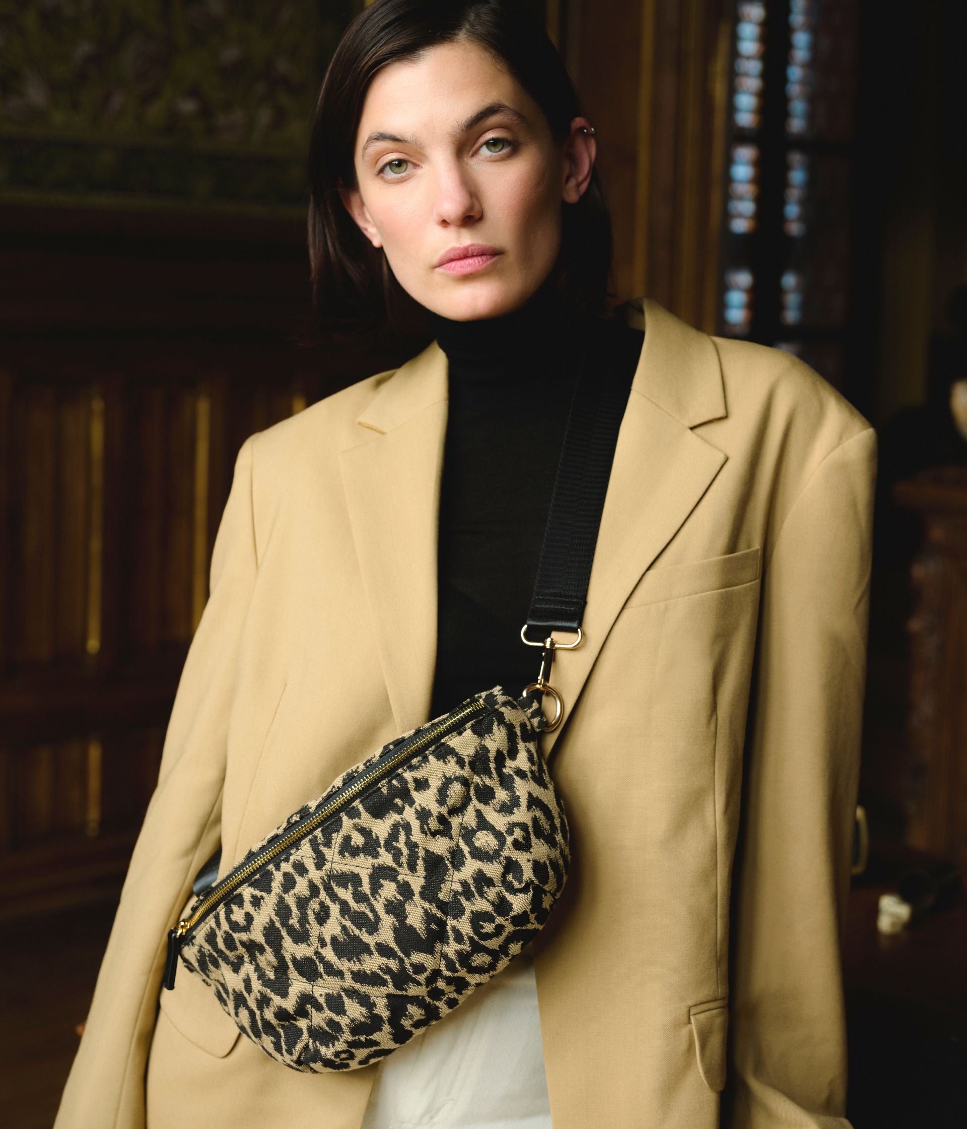 SAC BANANE AICHA LEOPARD Petit format Maroquinerie Bocage