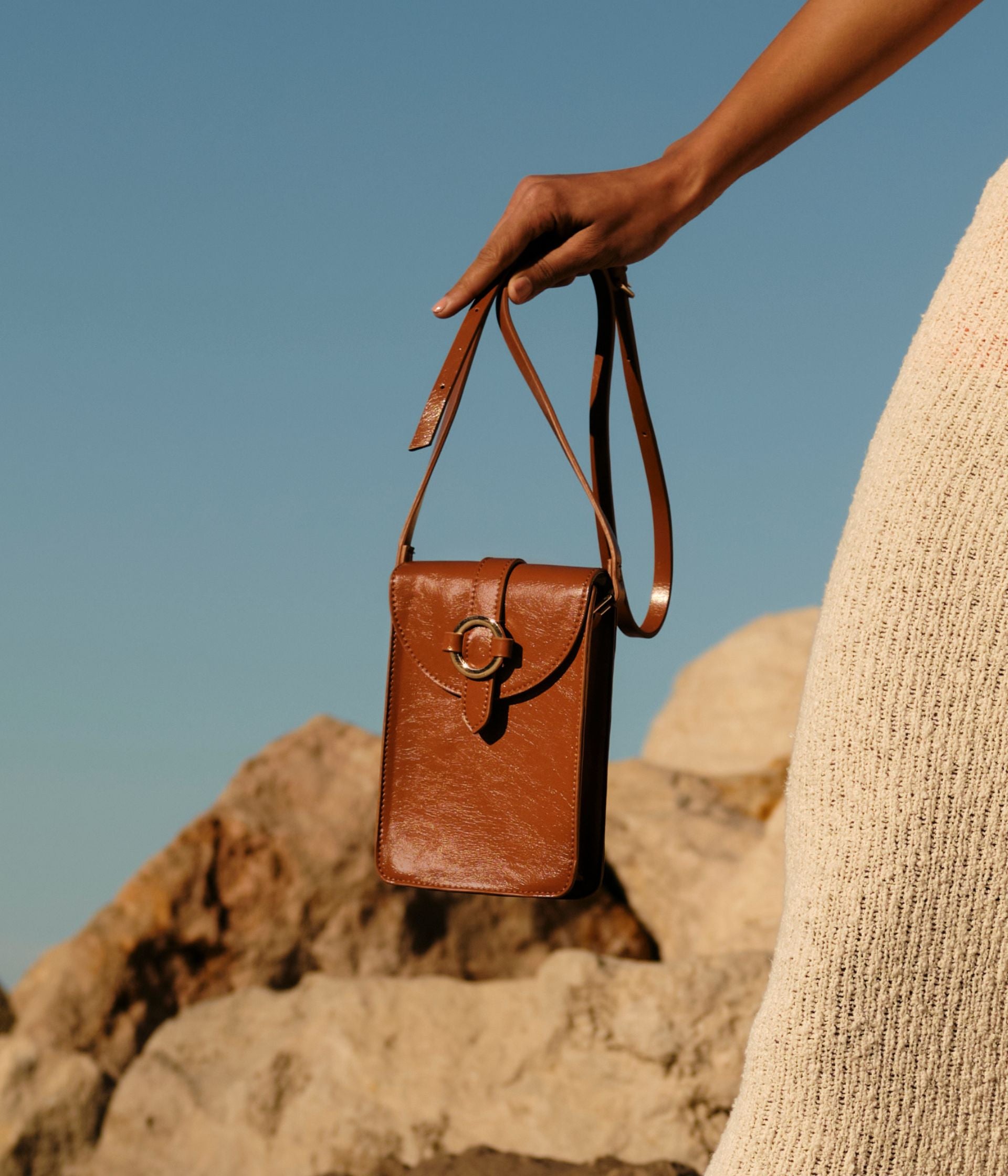 Sac pochette camel outlet