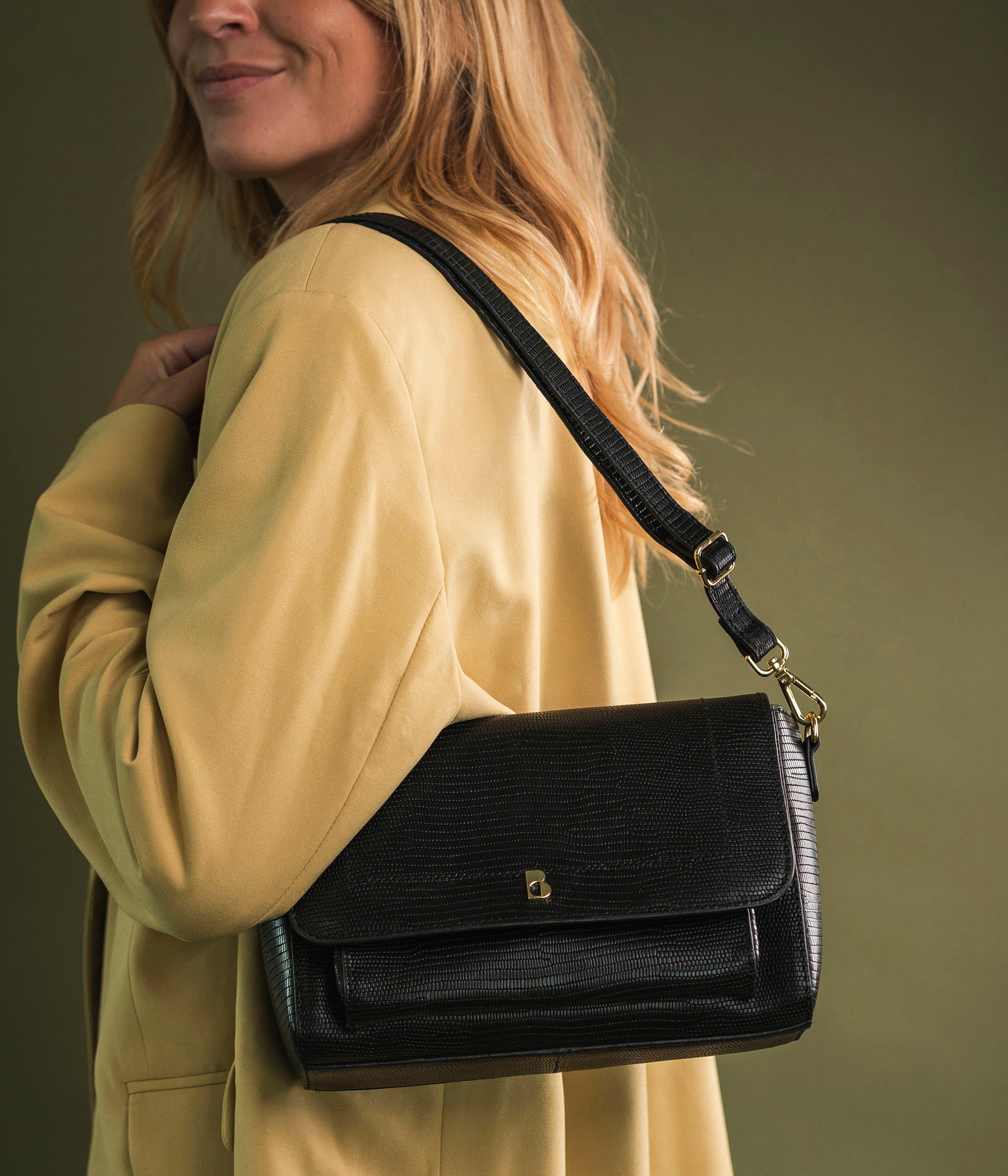 SAC CALIN NOIR Moyen format Maroquinerie Bocage