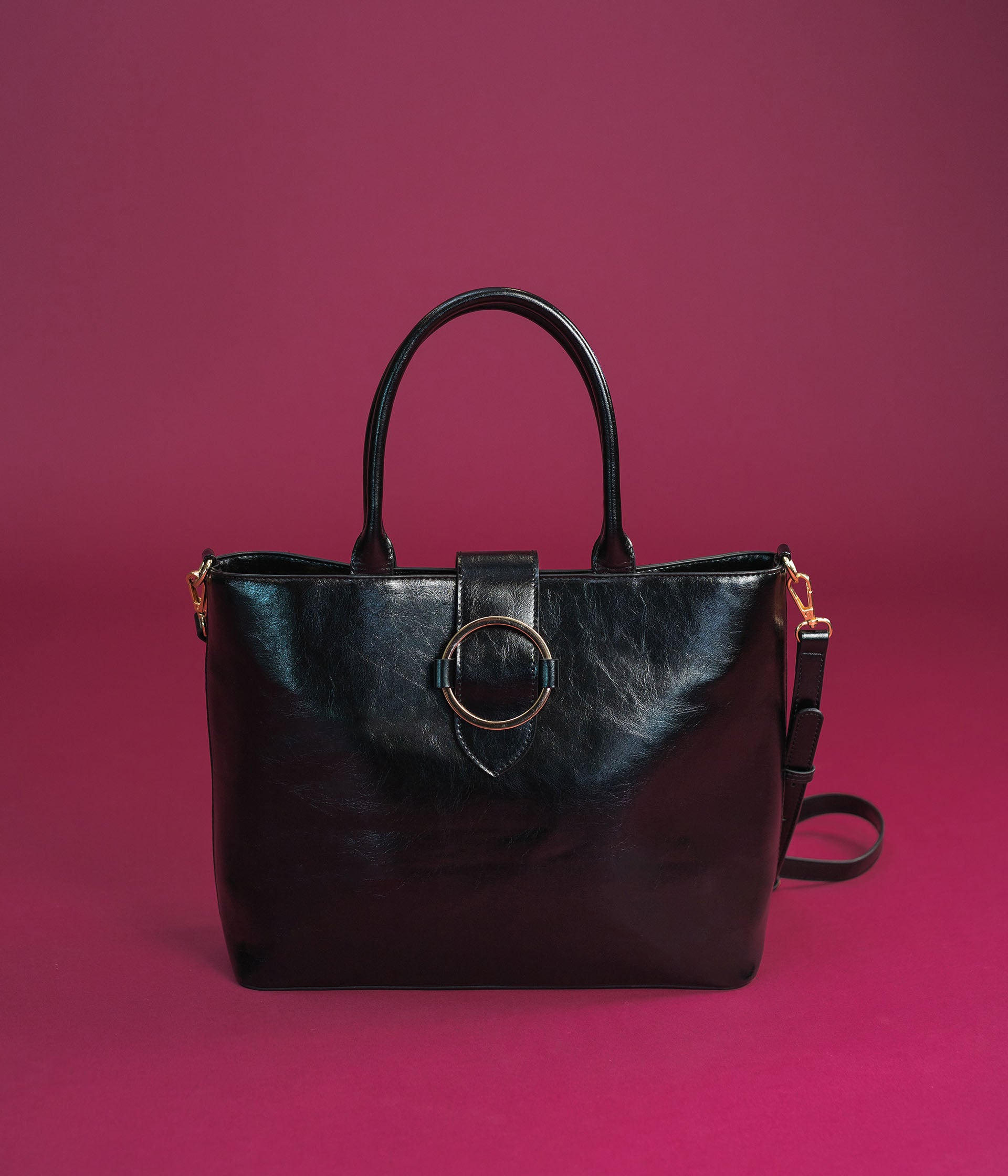 SAC CABAS NOIR Grand format Maroquinerie Bocage